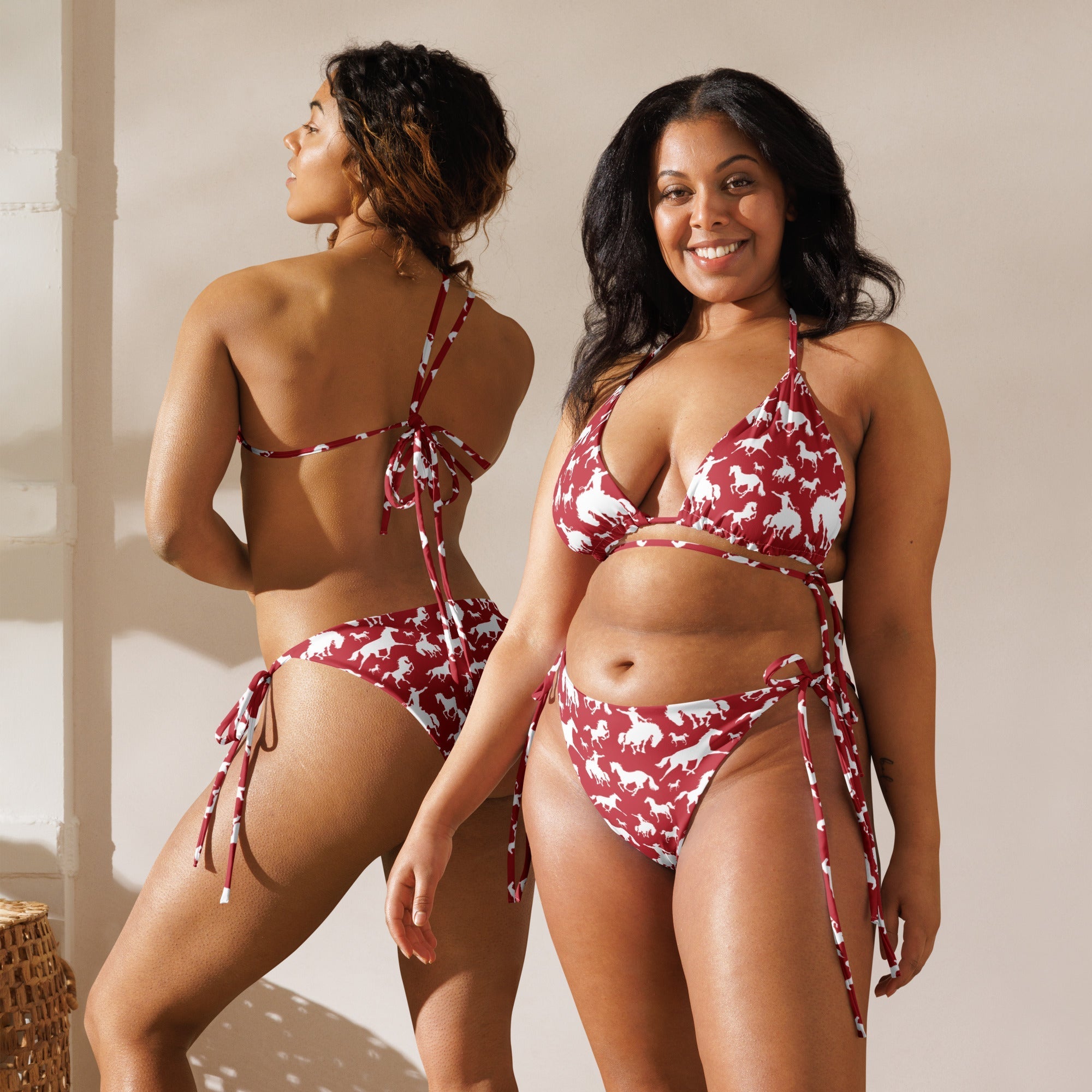 Baha Ranch Yeehaw Red Rodeo Cowboy String Bikini Baha Ranch Western Wear