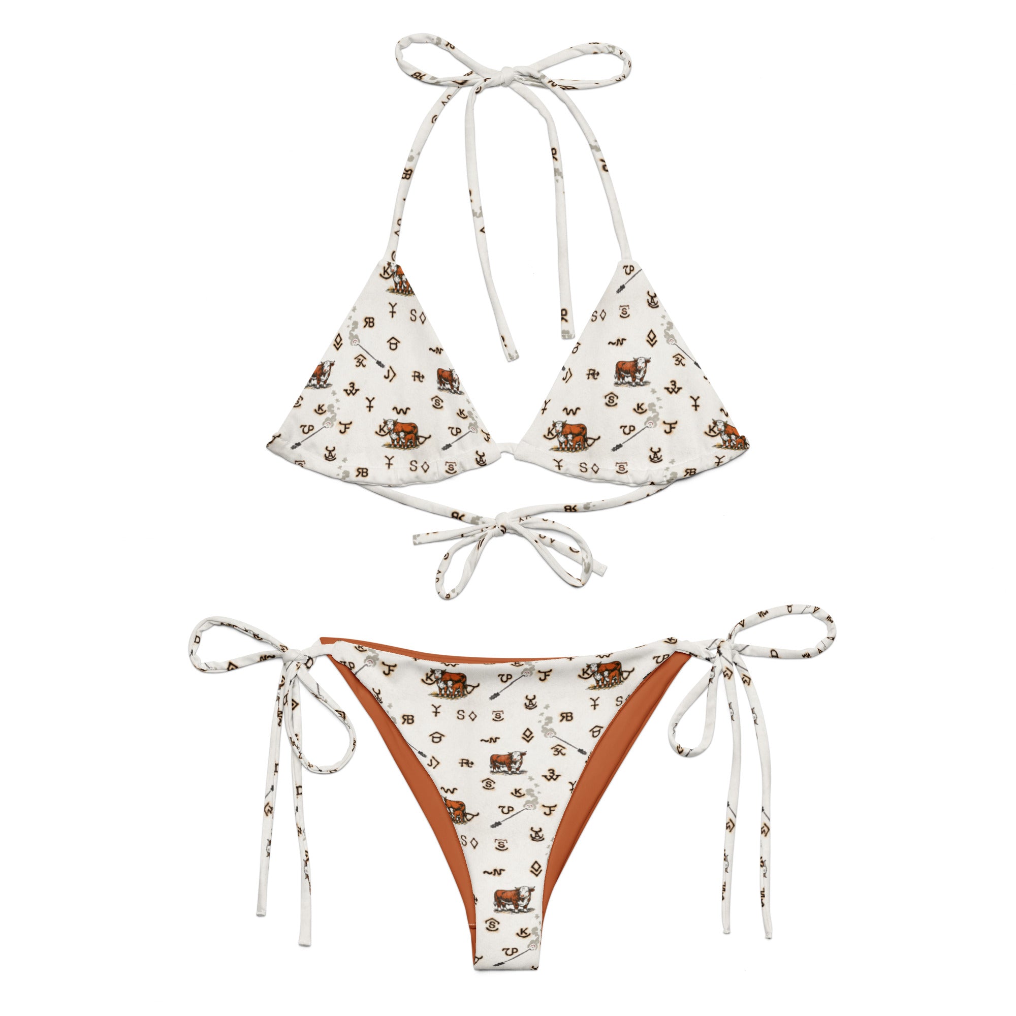 Baha Ranch Yeehaw Hereford Brands String Bikini Baha Ranch Western Wear