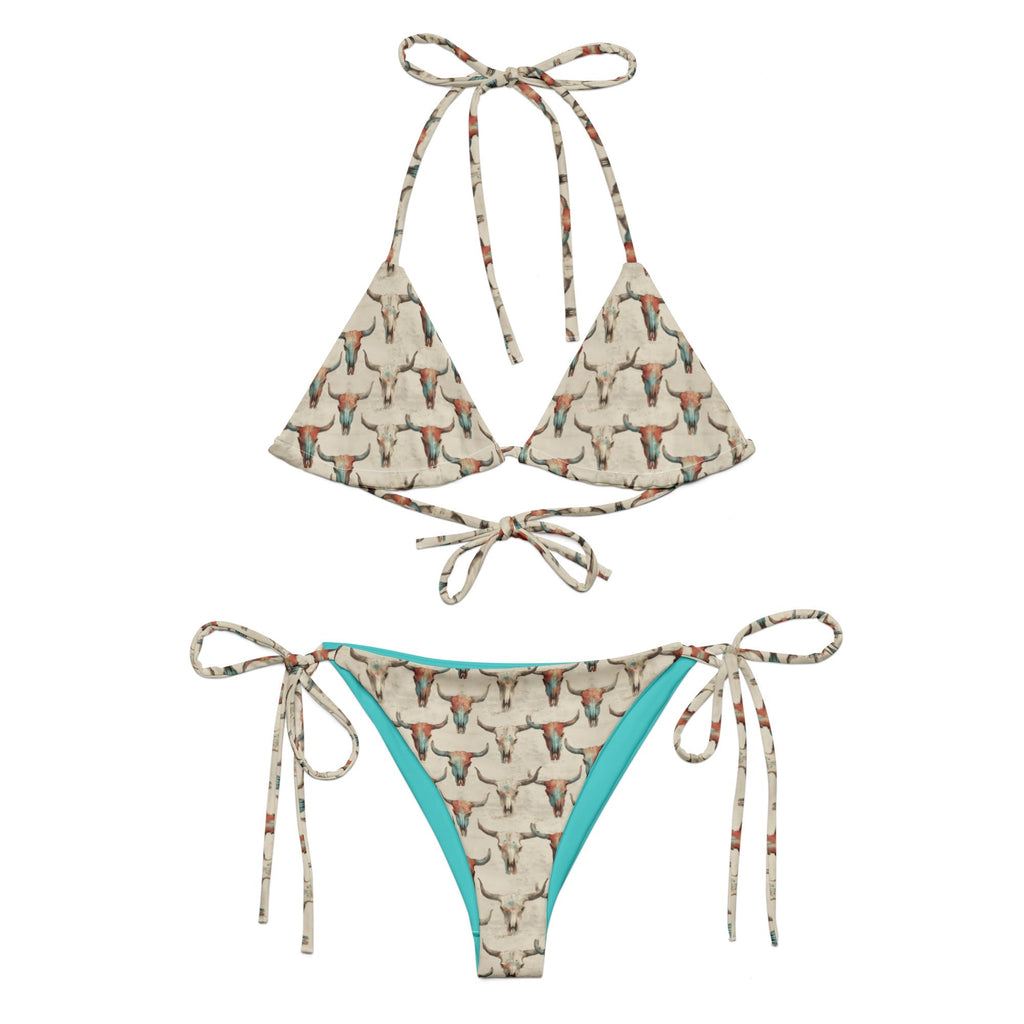 Baha Ranch Yeehaw Bullhead Skulls String Bikini Baha Ranch Western Wear