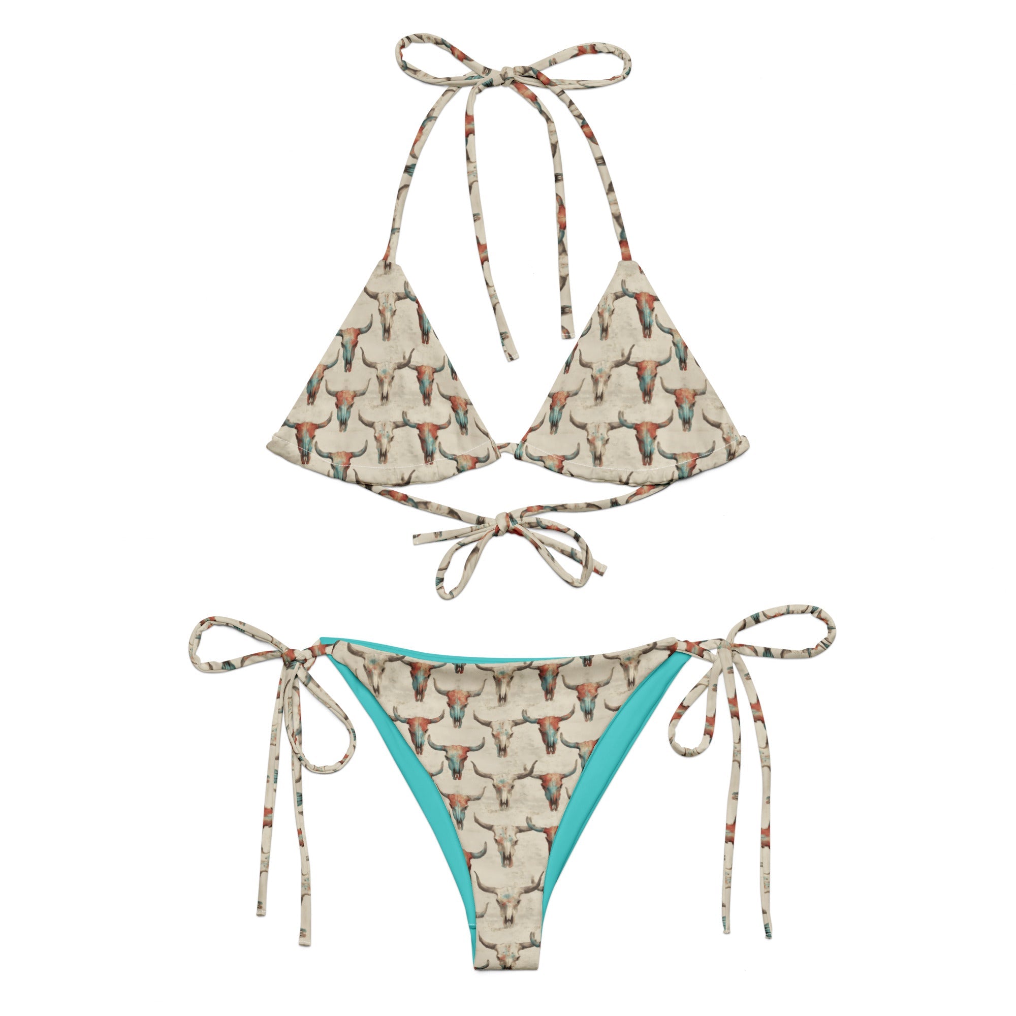 Baha Ranch Yeehaw Bullhead Skulls String Bikini Baha Ranch Western Wear