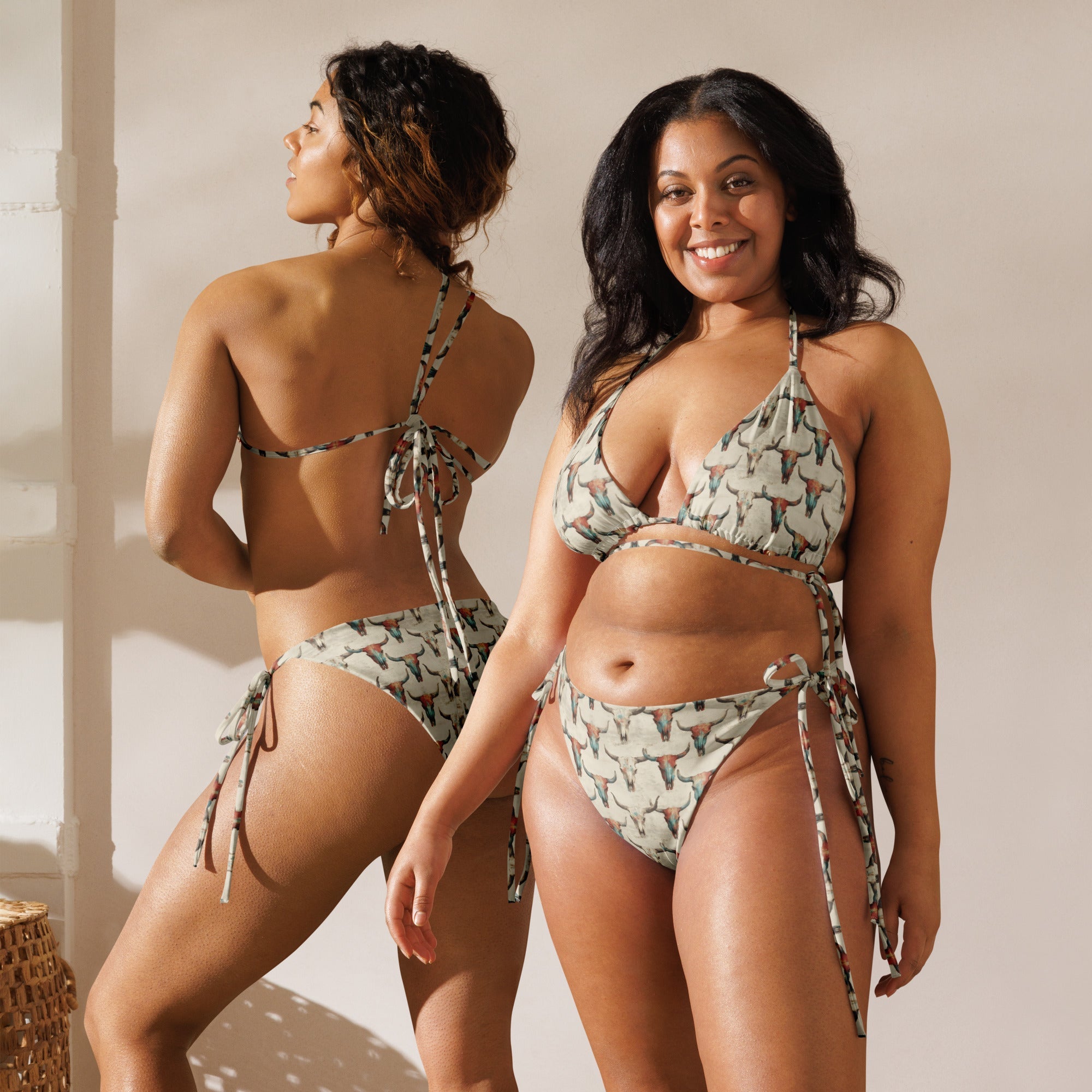 Baha Ranch Yeehaw Bullhead Skulls String Bikini Baha Ranch Western Wear