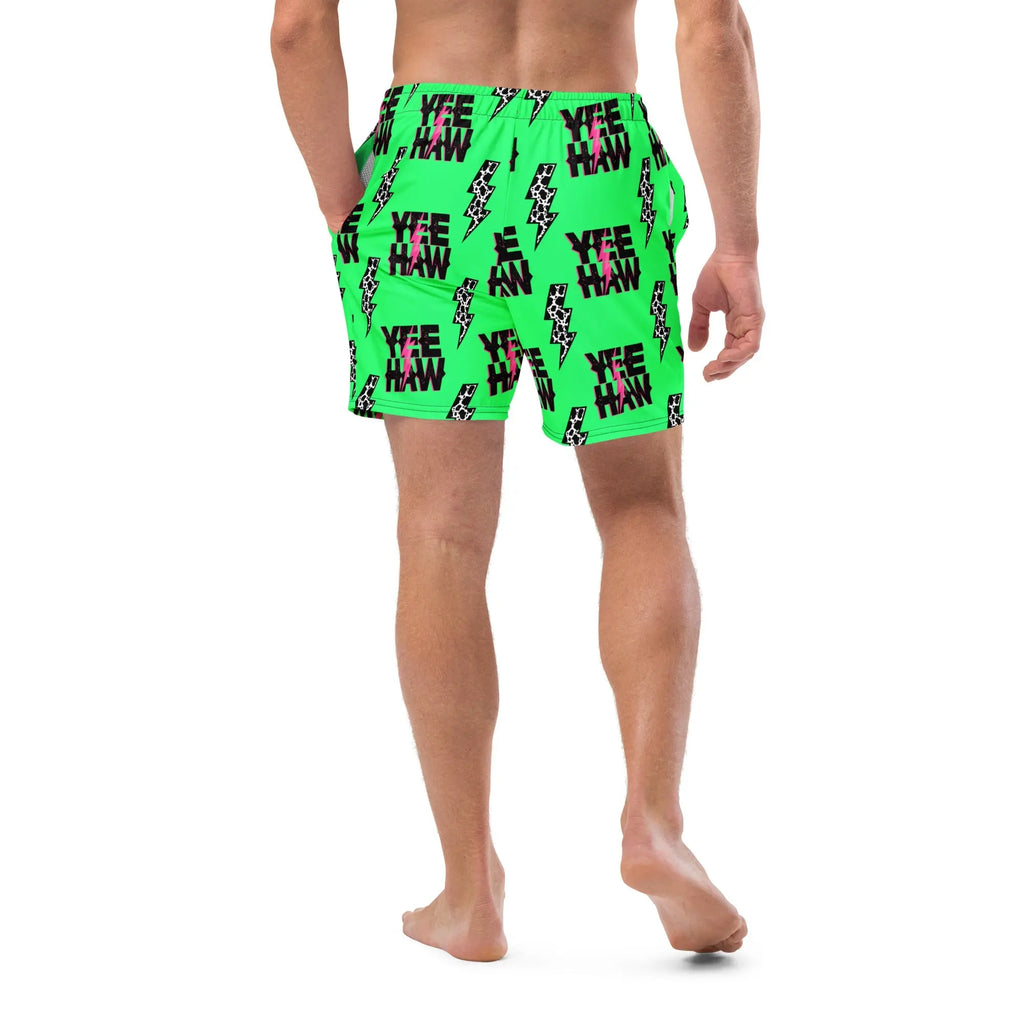 Baha Ranch Yeehaw Neon Men's Swim Trunks Baha Ranch Western Wear