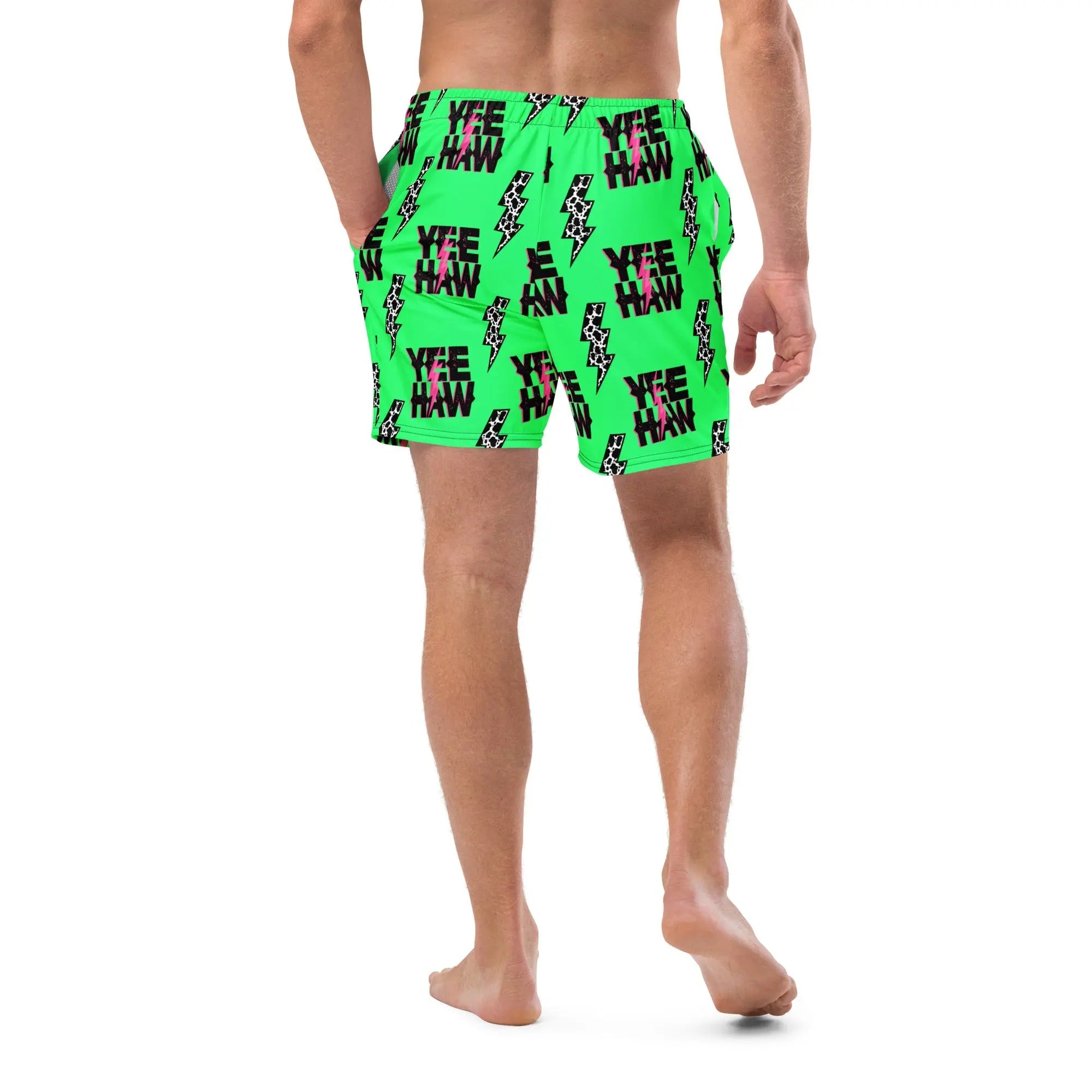 Baha Ranch Yeehaw Neon Men's Swim Trunks Baha Ranch Western Wear