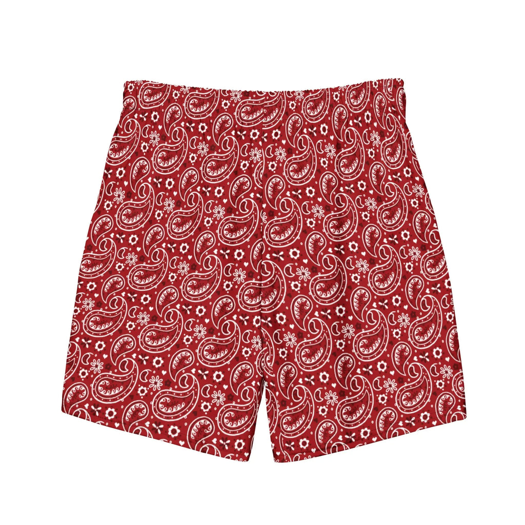 Baha Ranch Yeehaw Red Bandana Men's Swim Trunks Baha Ranch Western Wear