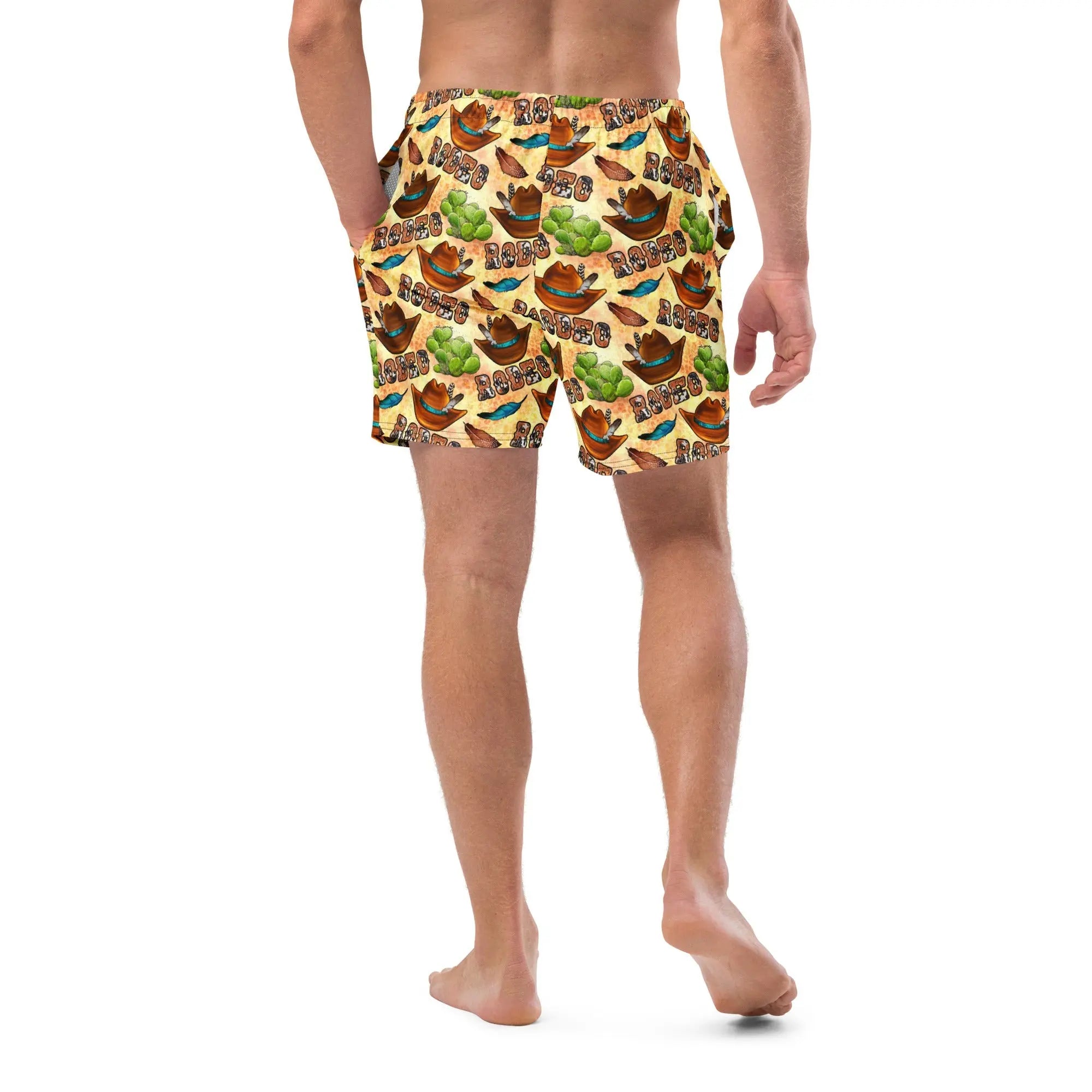 Baha Ranch Yeehaw Rodeo Fever Men's Swim Trunks Baha Ranch Western Wear
