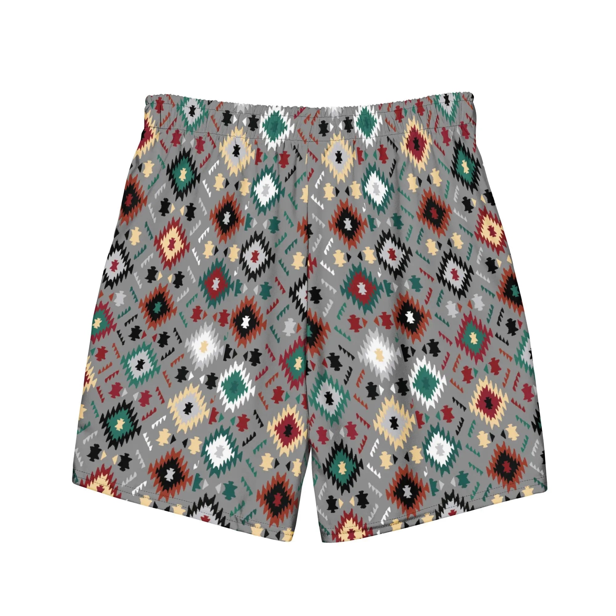 Baha Ranch Yeehaw Gray Aztec Men's Swim Trunks Baha Ranch Western Wear