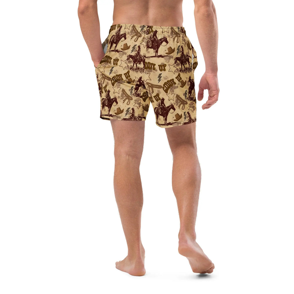 Baha Ranch Yeehaw Vintage Western Men's Swim Trunks Baha Ranch Western Wear