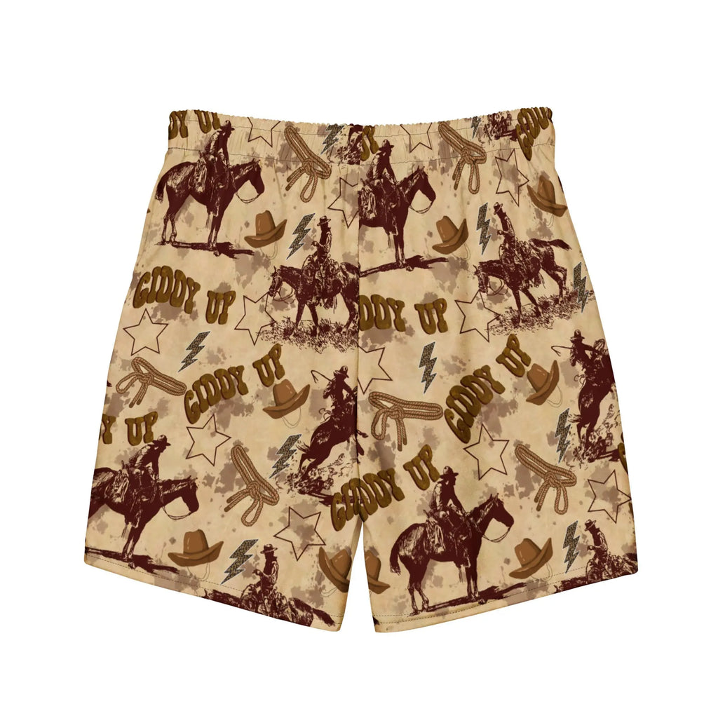 Baha Ranch Yeehaw Vintage Western Men's Swim Trunks Baha Ranch Western Wear