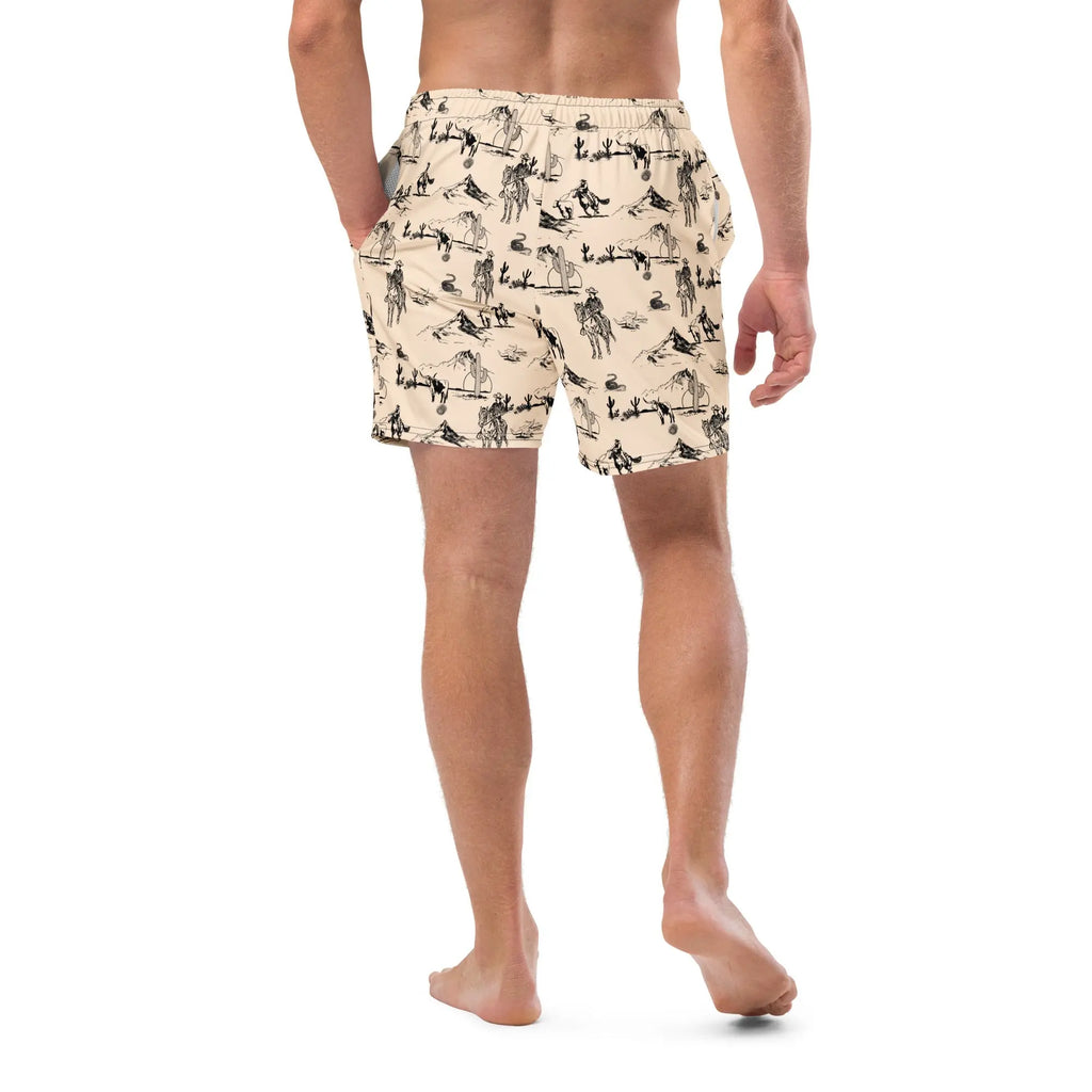 Baha Ranch Yeehaw Cowboy Ranch Men's Swim Trunks Baha Ranch Western Wear