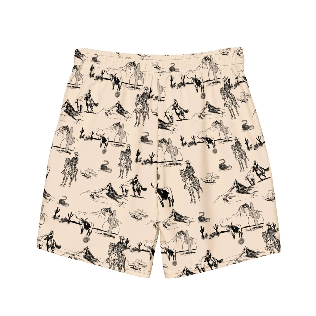 Baha Ranch Yeehaw Cowboy Ranch Men's Swim Trunks Baha Ranch Western Wear
