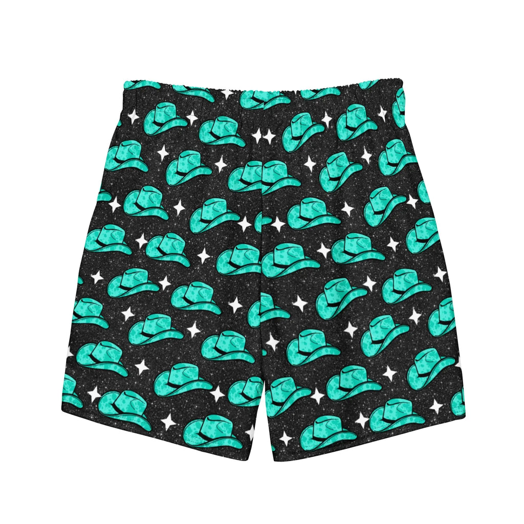 Baha Ranch Yeehaw Turquoise Hat Men's Swim Trunks Baha Ranch Western Wear