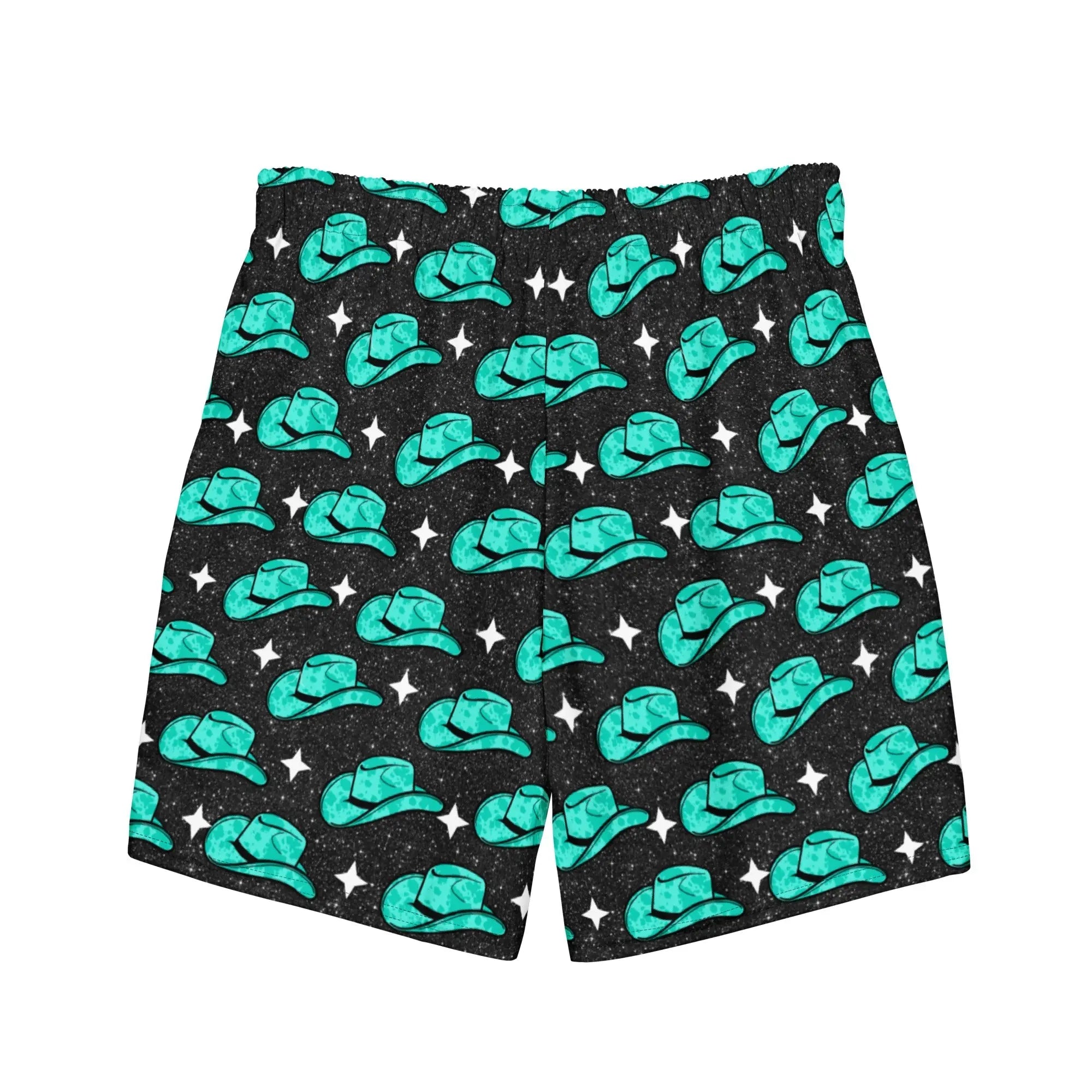 Baha Ranch Yeehaw Turquoise Hat Men's Swim Trunks Baha Ranch Western Wear