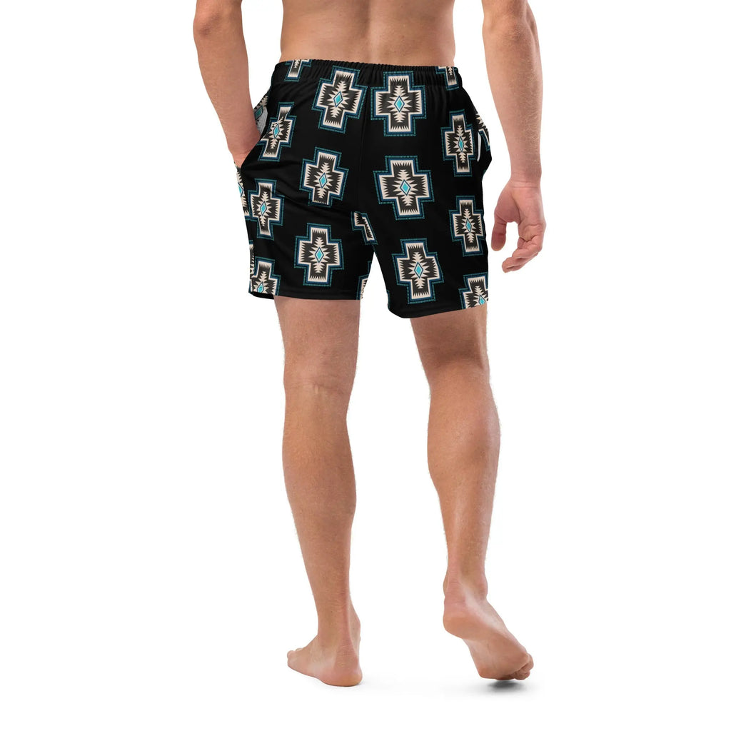 Baha Ranch Yeehaw Southwest Cross Men's Swim Trunks Baha Ranch Western Wear