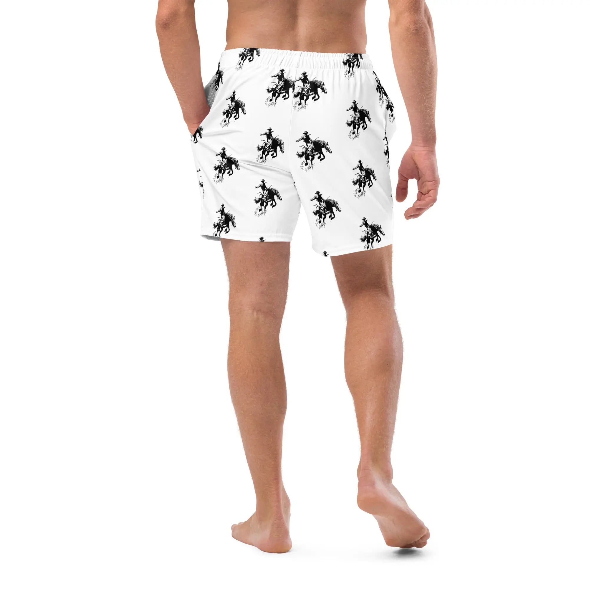 Baha Ranch Yeehaw Rodeo Bronc Men's Swim Trunks Baha Ranch Western Wear