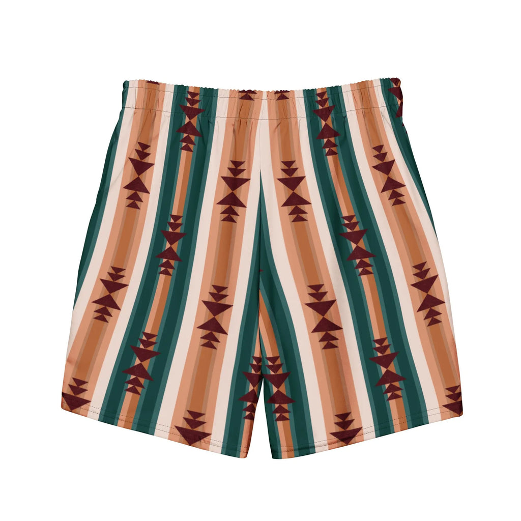 Baha Ranch Yeehaw Cocoa Aztec Men's Swim Trunks Baha Ranch Western Wear