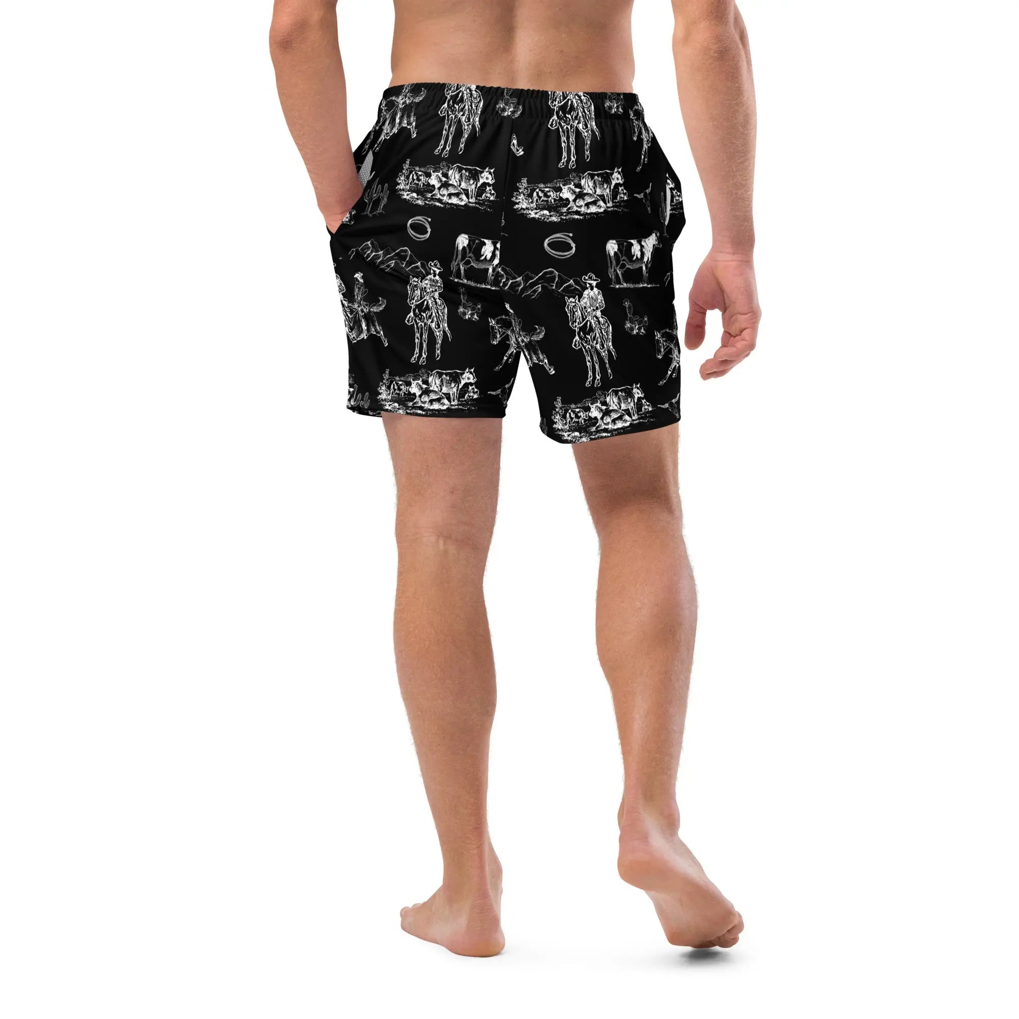 Baha Ranch Yeehaw Ranch Life Men's Swim Trunks Baha Ranch Western Wear