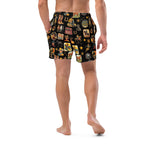 Baha Ranch Yeehaw Vintage Cowboy Collage Swim Trunks Baha Ranch Western Wear