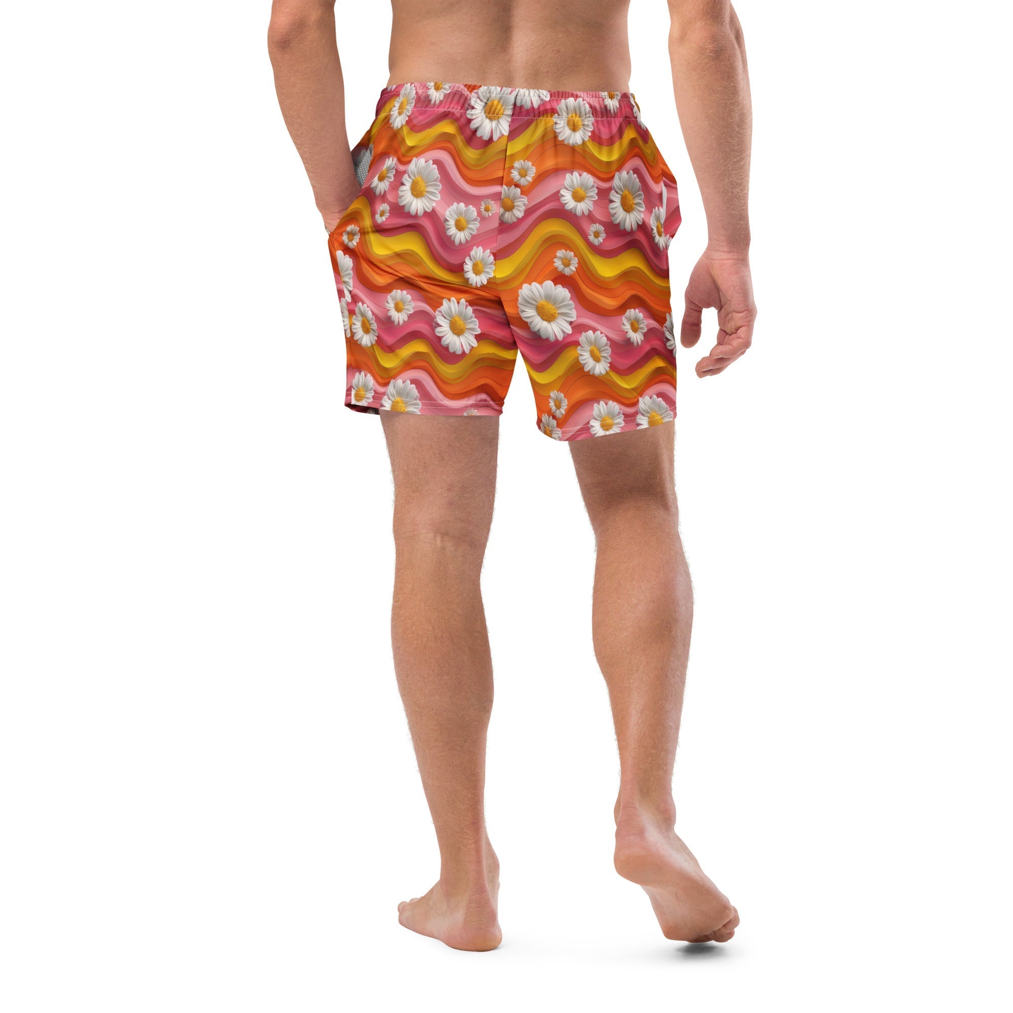 Baha Ranch Yeehaw Groovy Floral Men's Swim Trunks Baha Ranch Western Wear