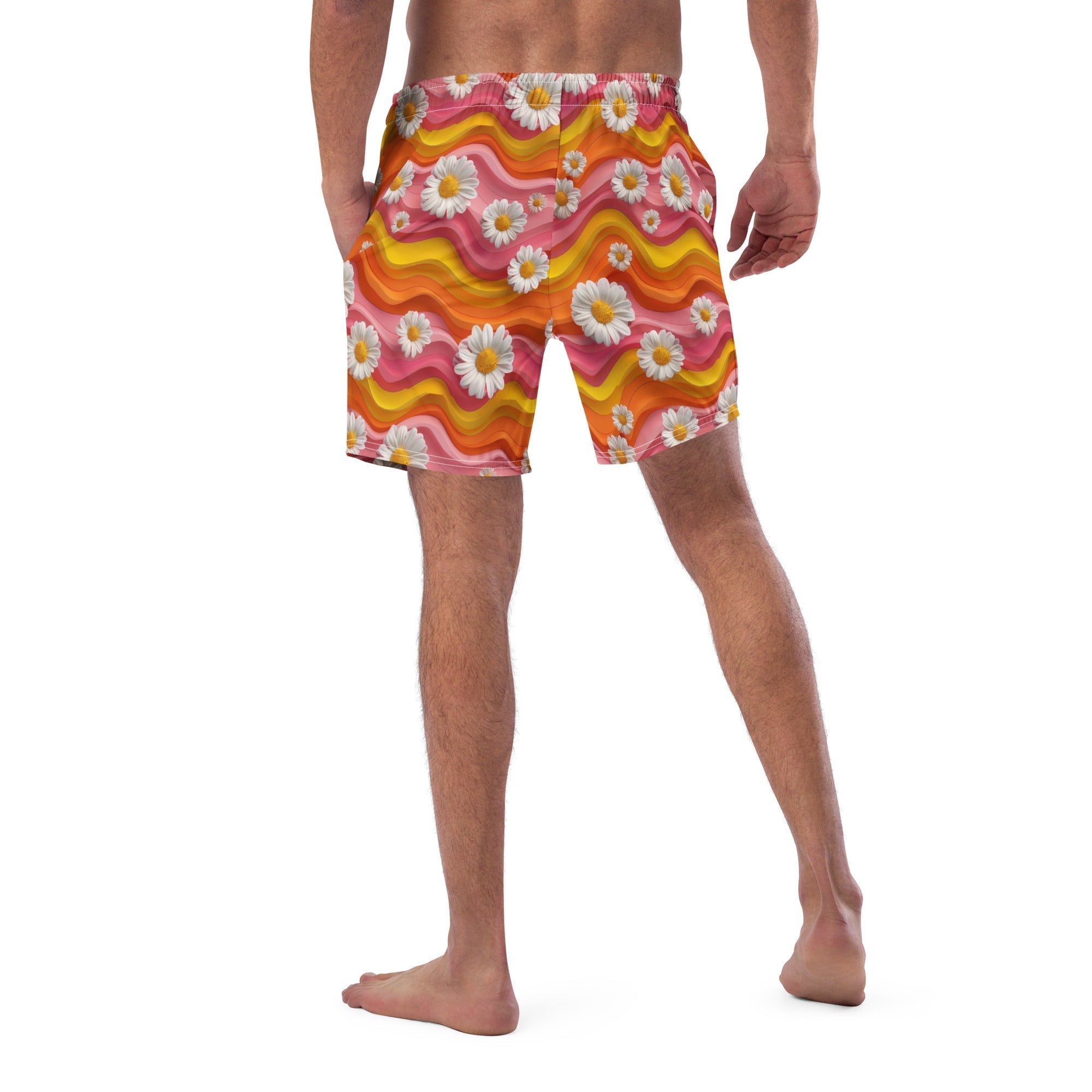 Baha Ranch Yeehaw Groovy Floral Men's Swim Trunks Baha Ranch Western Wear