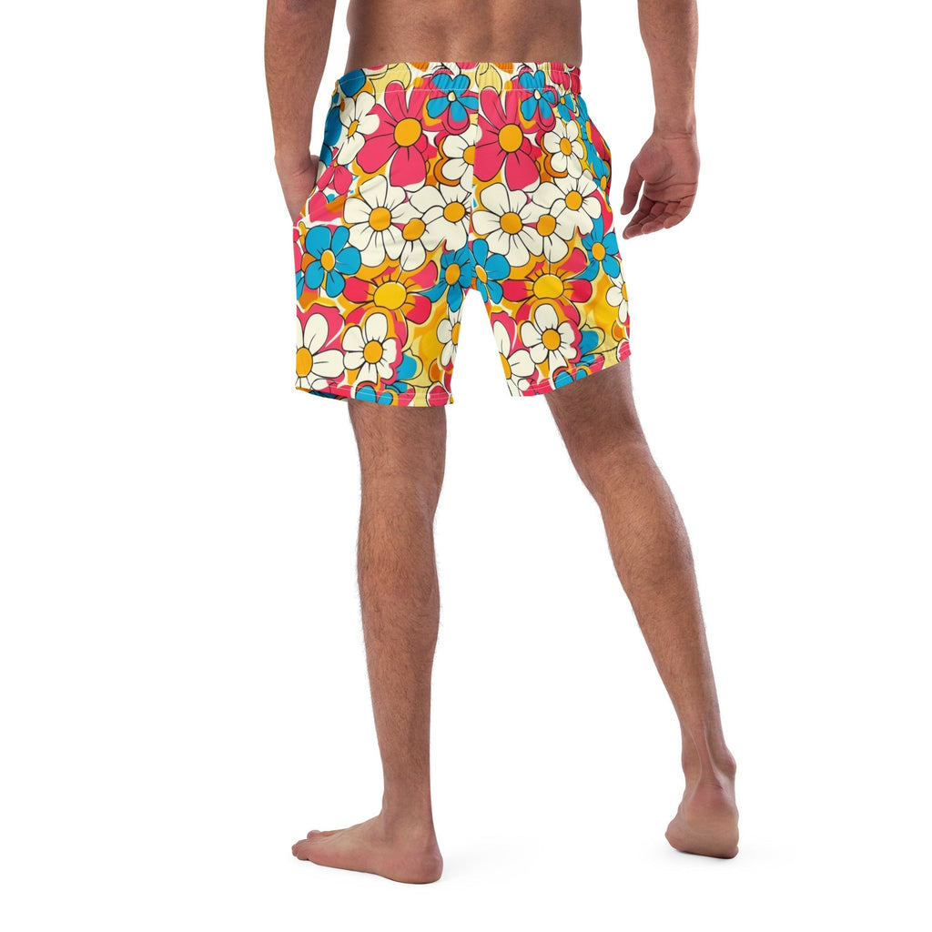 Baha Ranch Yeehaw Flower Child Retro Men's Swim Trunks Baha Ranch Western Wear