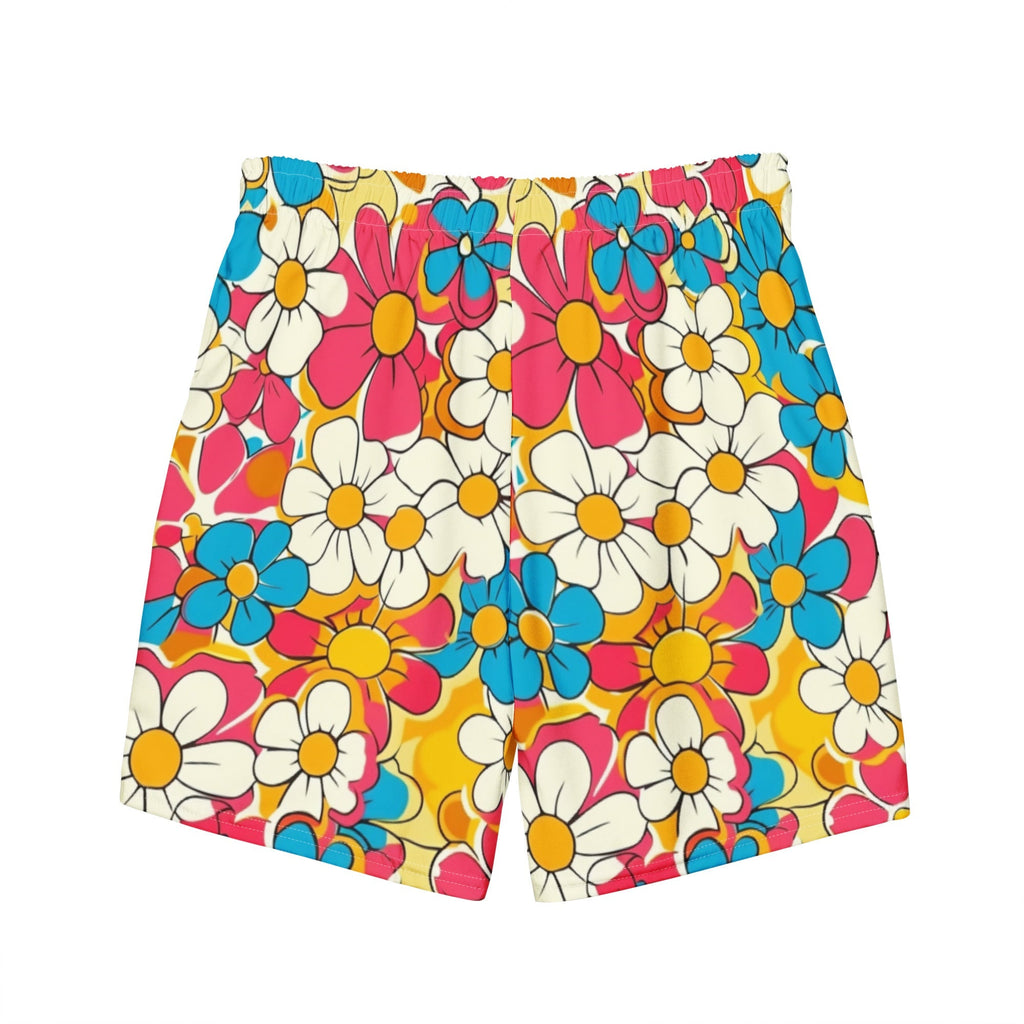 Baha Ranch Yeehaw Flower Child Retro Men's Swim Trunks Baha Ranch Western Wear
