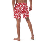 Baha Ranch Yeehaw Red Rodeo Cowboy Men's Swim Trunks Baha Ranch Western Wear