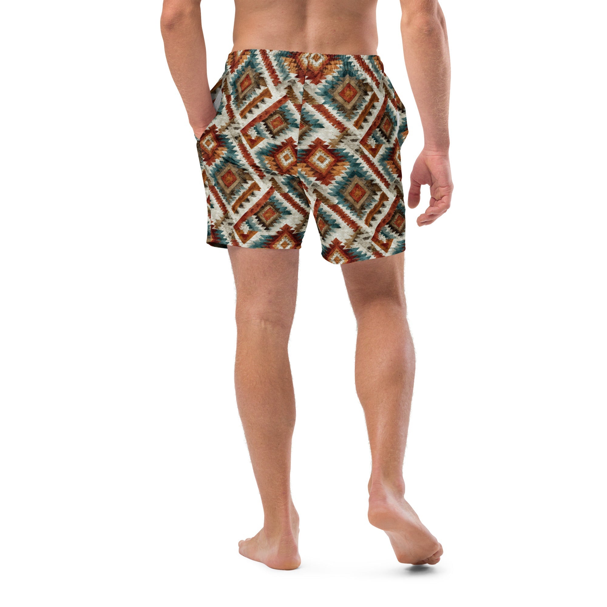 Baha Ranch Southwest Diamond Recycled Swim Trunks Baha Ranch Western Wear