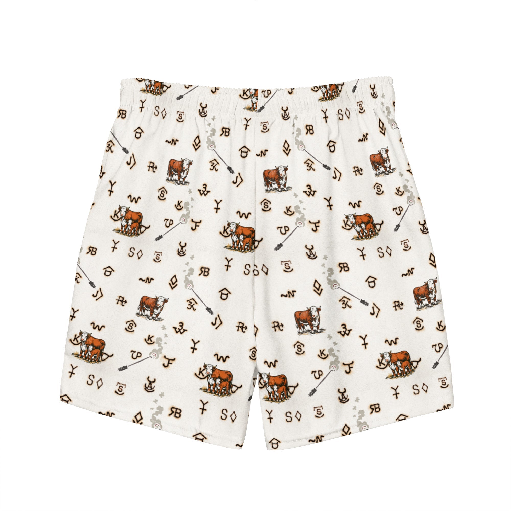 Baha Ranch YEEHAW Hereford Brands Swim Trunks Baha Ranch Western Wear