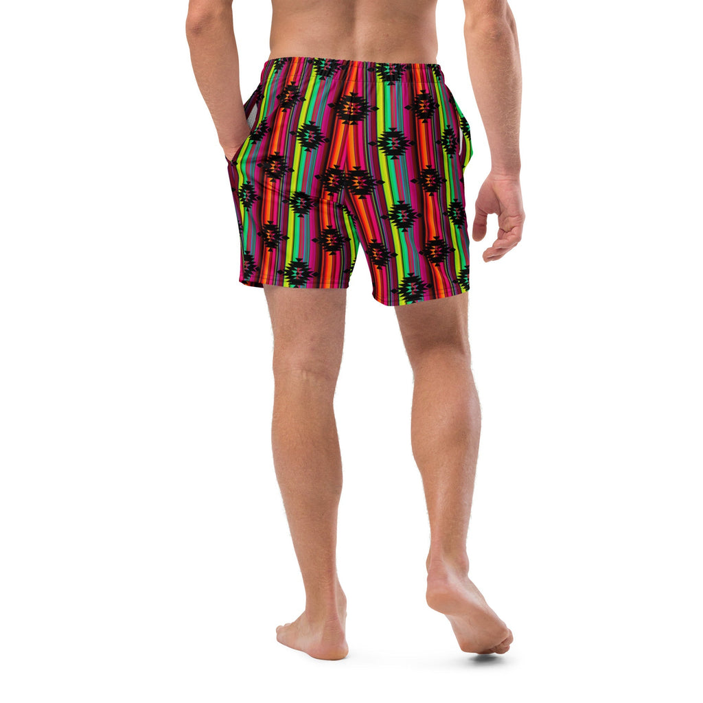 Baha Ranch Yeehaw Aztec Serape Swim Trunks Baha Ranch Western Wear