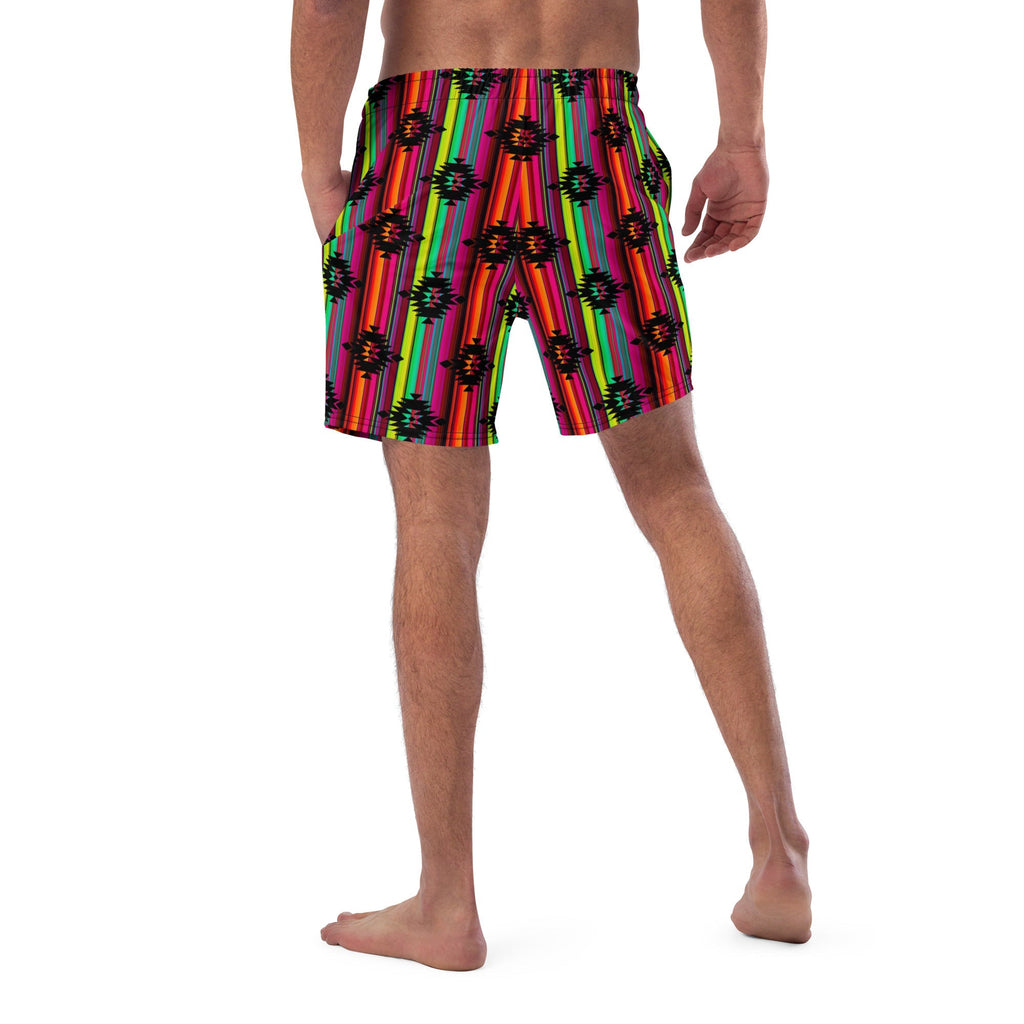 Baha Ranch Yeehaw Aztec Serape Swim Trunks Baha Ranch Western Wear