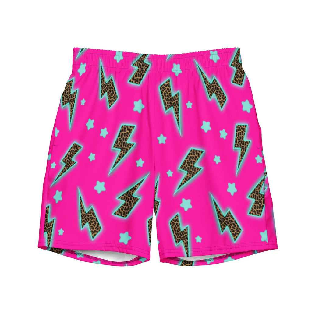 Baha Ranch Yeehaw Leopard Lightning Men's Swim Trunks Baha Ranch Western Wear