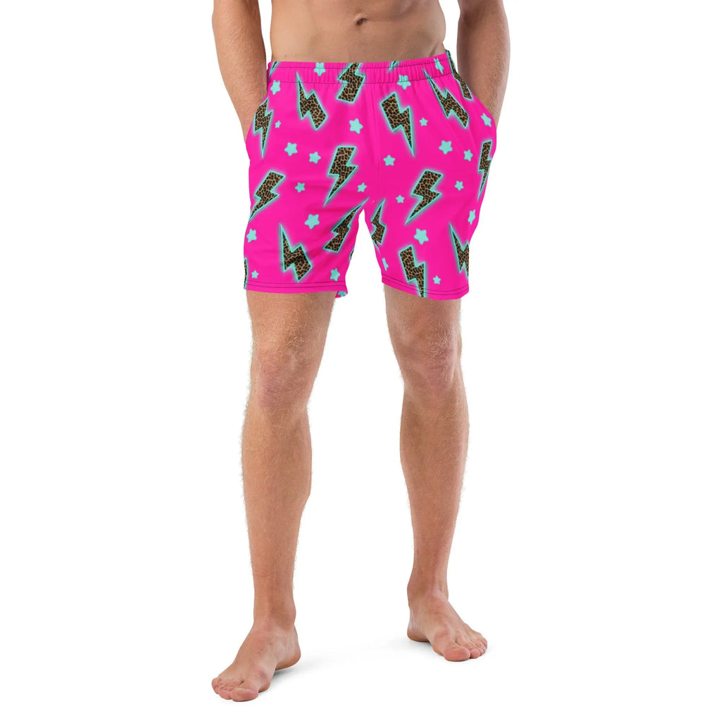 Baha Ranch Yeehaw Leopard Lightning Men's Swim Trunks Baha Ranch Western Wear