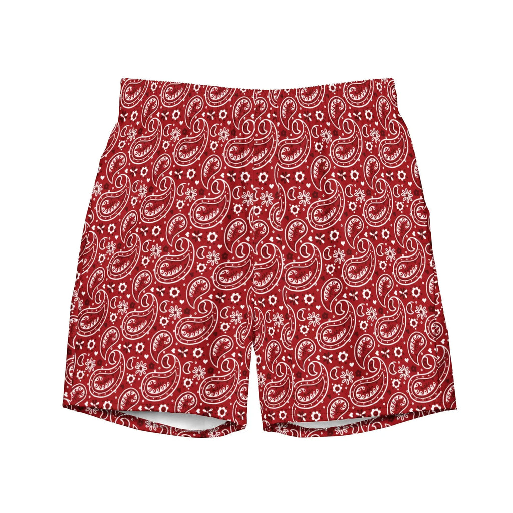 Baha Ranch Yeehaw Red Bandana Men's Swim Trunks Baha Ranch Western Wear