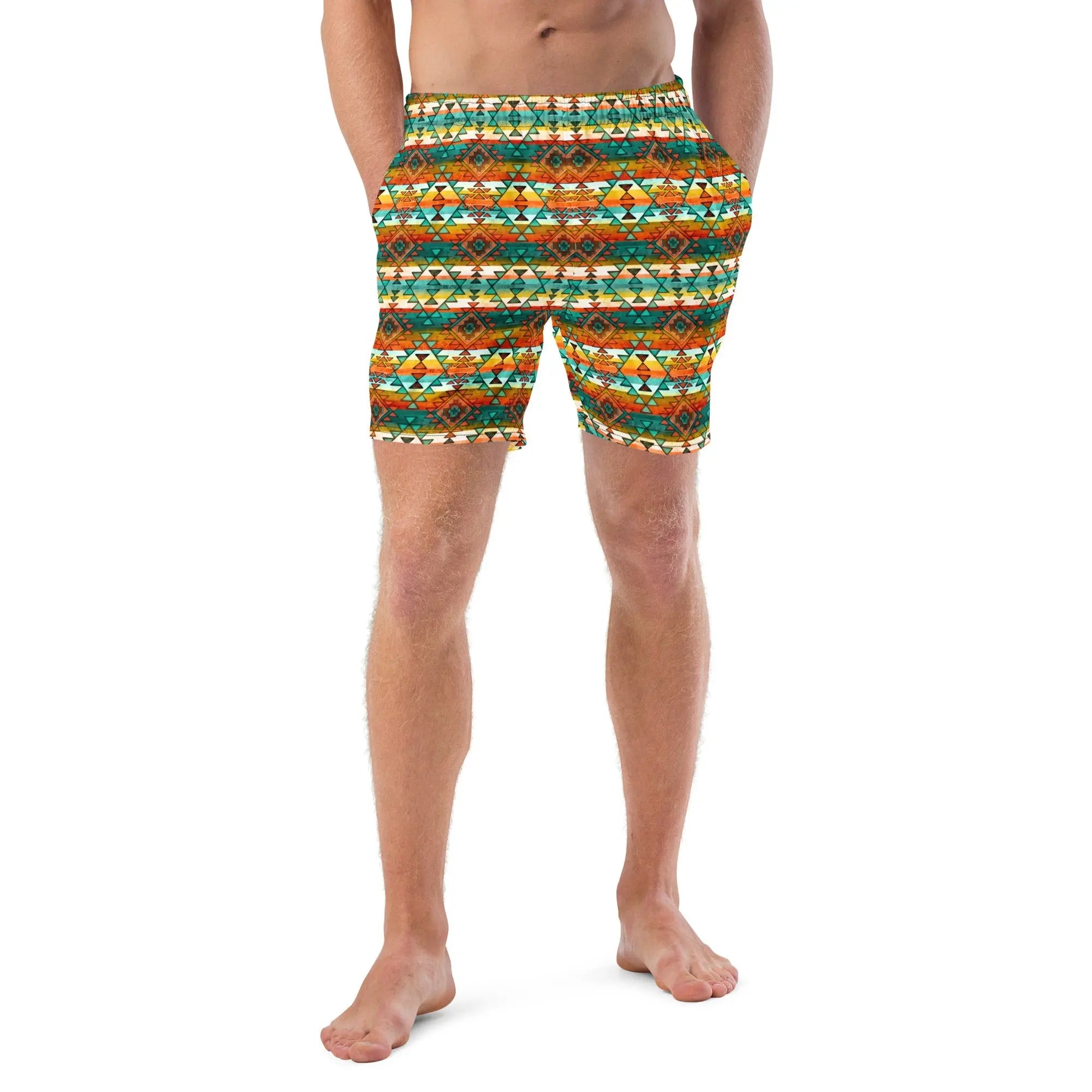 Baha Ranch Yeehaw Native Aztec Men's Swim Trunks Baha Ranch Western Wear