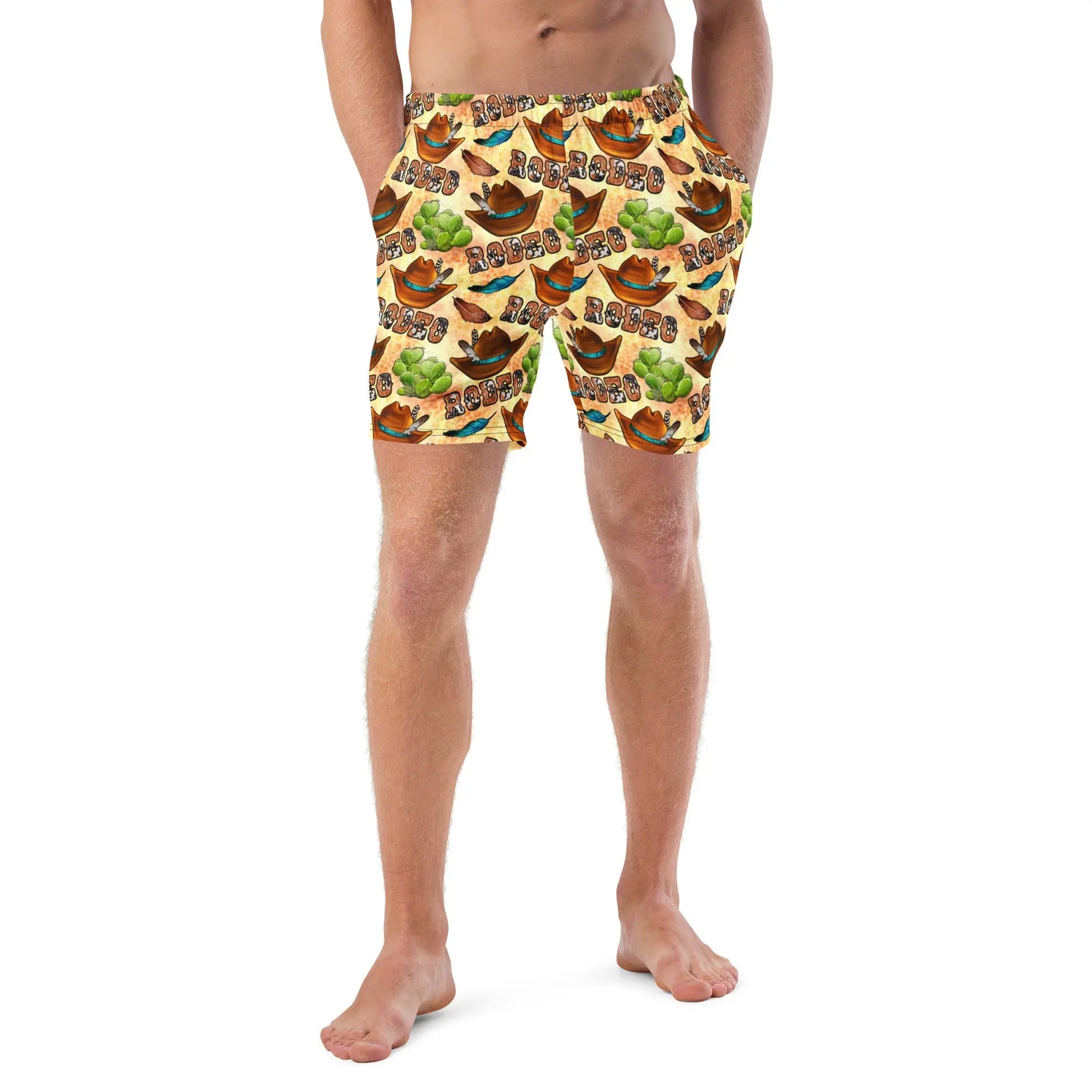 Baha Ranch Yeehaw Rodeo Fever Men's Swim Trunks Baha Ranch Western Wear