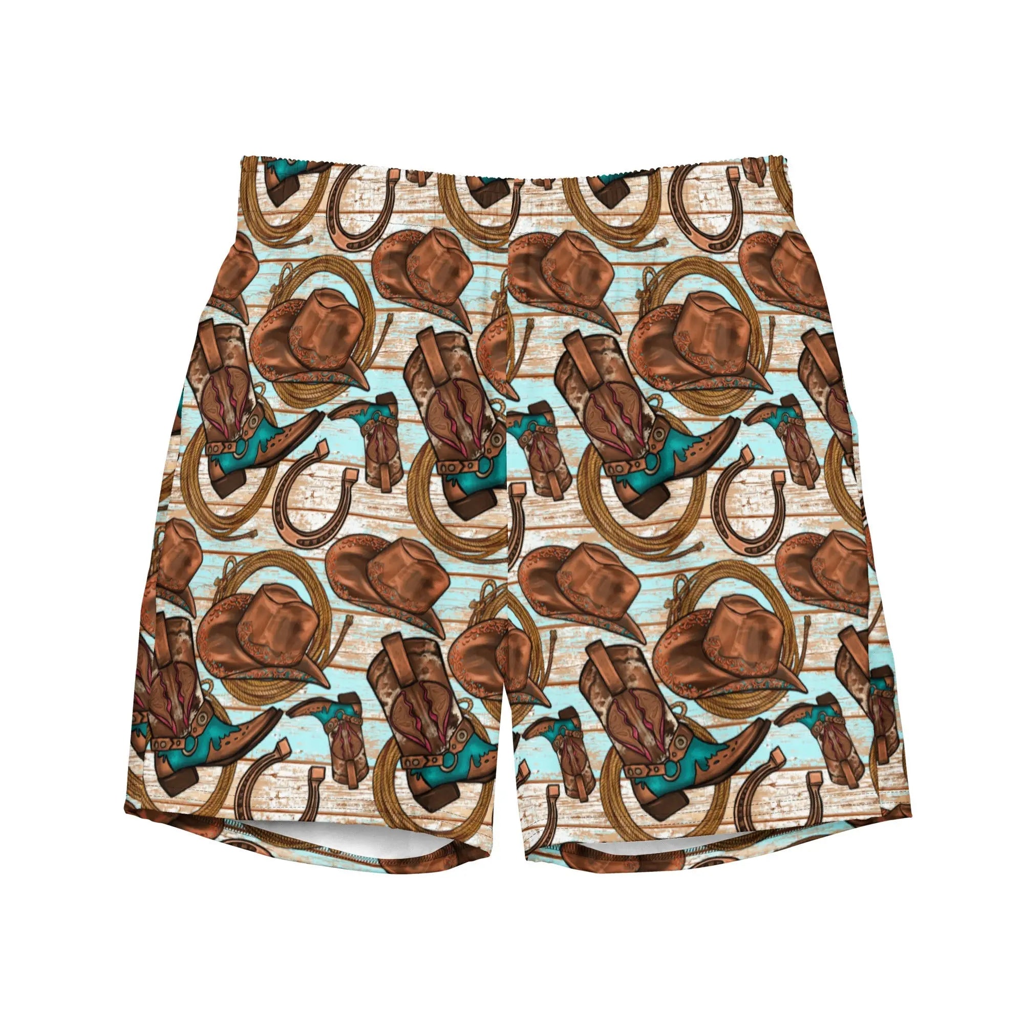 Baha Ranch Yeehaw Cowboy Up Men's Swim Trunks Baha Ranch Western Wear