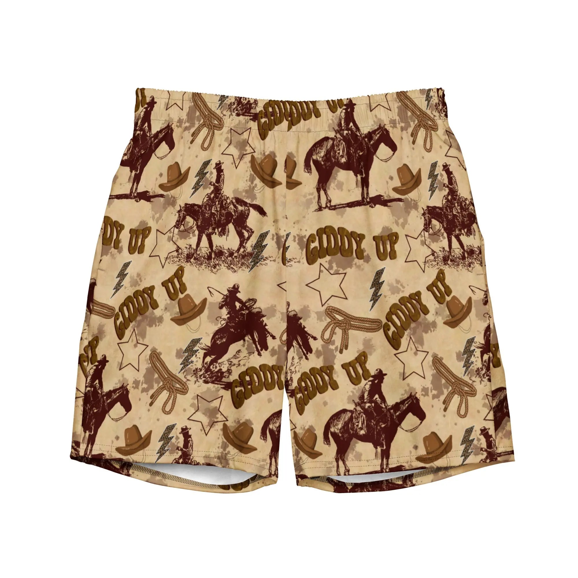 Baha Ranch Yeehaw Vintage Western Men's Swim Trunks Baha Ranch Western Wear