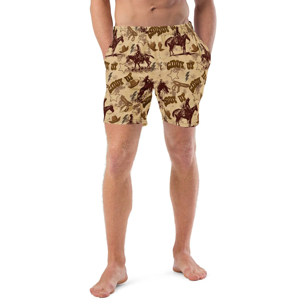 Baha Ranch Yeehaw Vintage Western Men's Swim Trunks Baha Ranch Western Wear