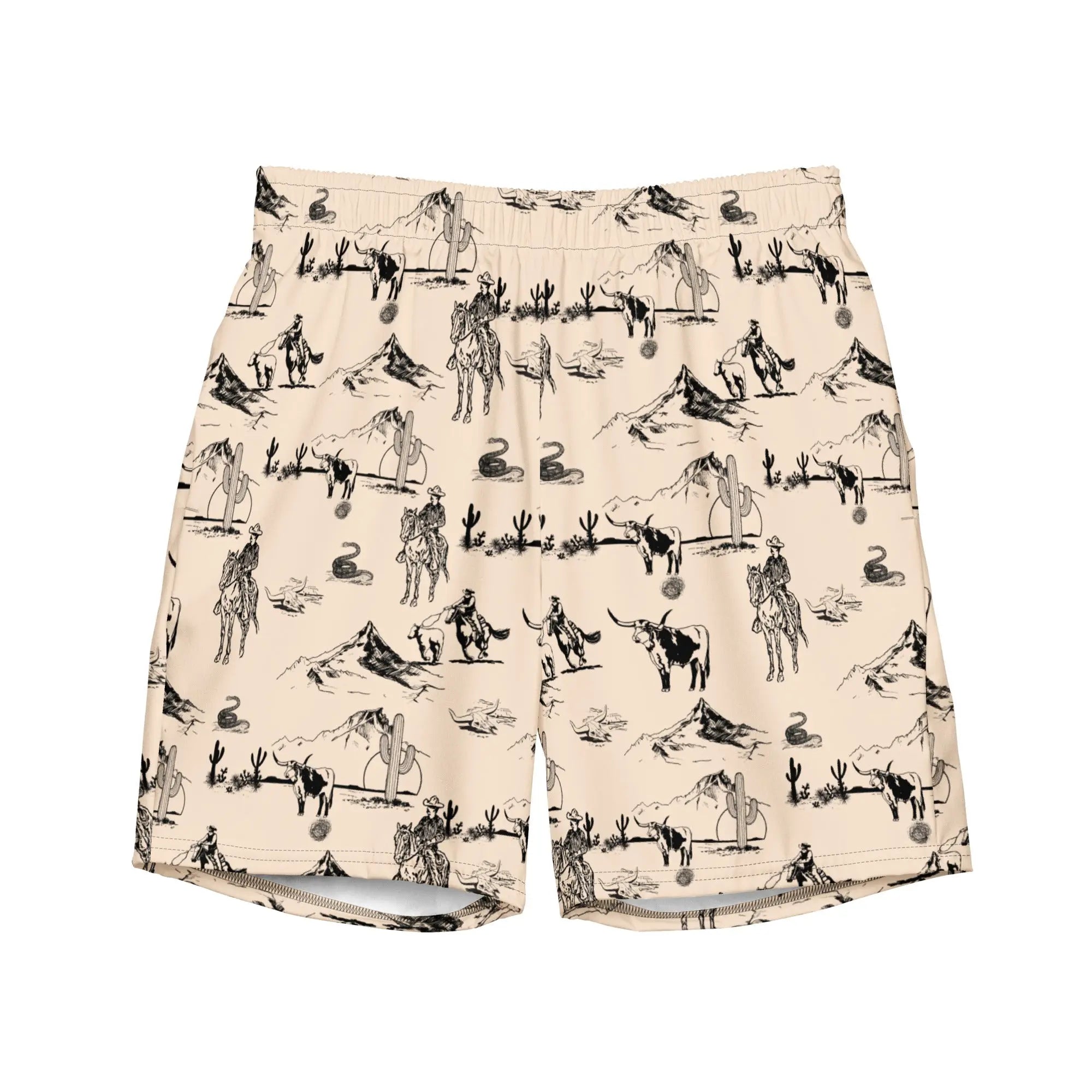 Baha Ranch Yeehaw Cowboy Ranch Men's Swim Trunks Baha Ranch Western Wear