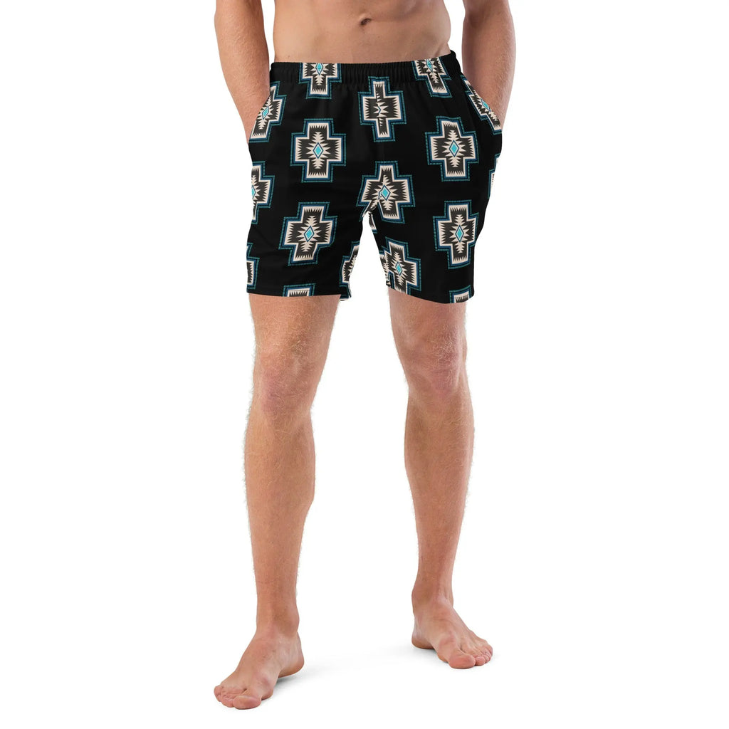 Baha Ranch Yeehaw Southwest Cross Men's Swim Trunks Baha Ranch Western Wear