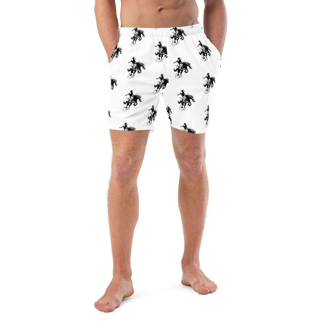 Baha Ranch Yeehaw Rodeo Bronc Men's Swim Trunks Baha Ranch Western Wear