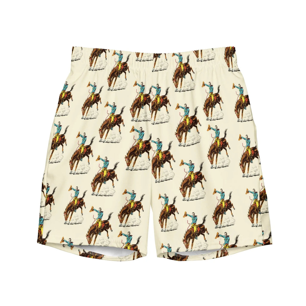 Baha Ranch Yeehaw Vintage Rodeo Men's Swim Trunks Baha Ranch Western Wear