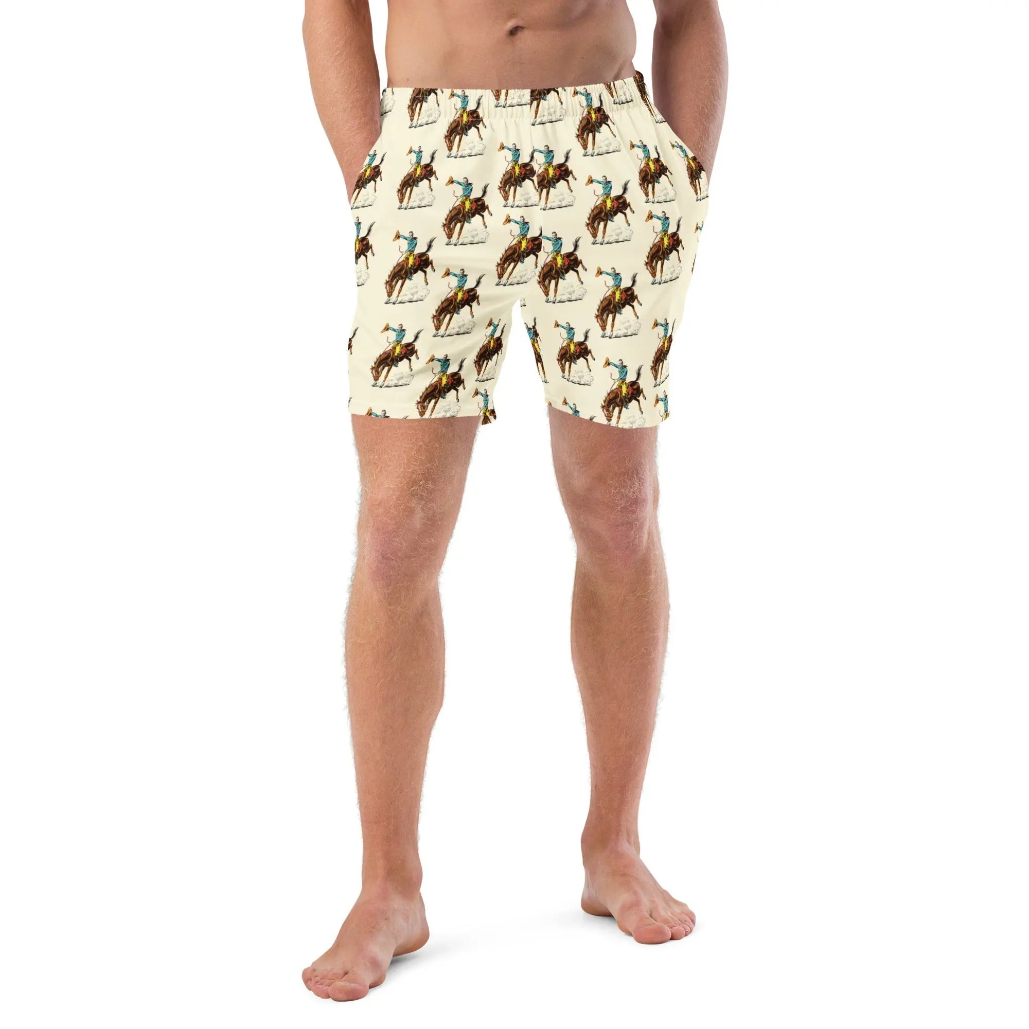 Baha Ranch Yeehaw Vintage Rodeo Men's Swim Trunks Baha Ranch Western Wear