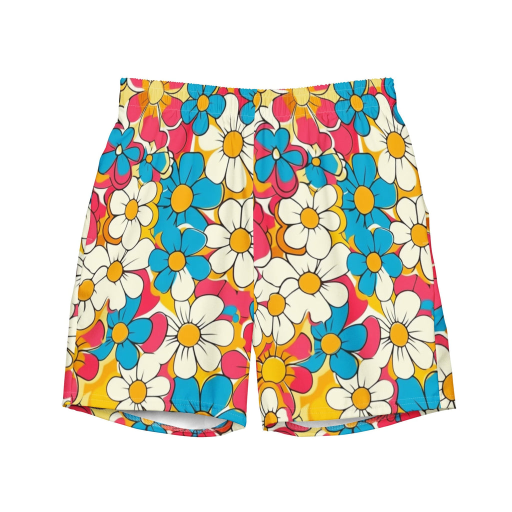Baha Ranch Yeehaw Flower Child Retro Men's Swim Trunks Baha Ranch Western Wear