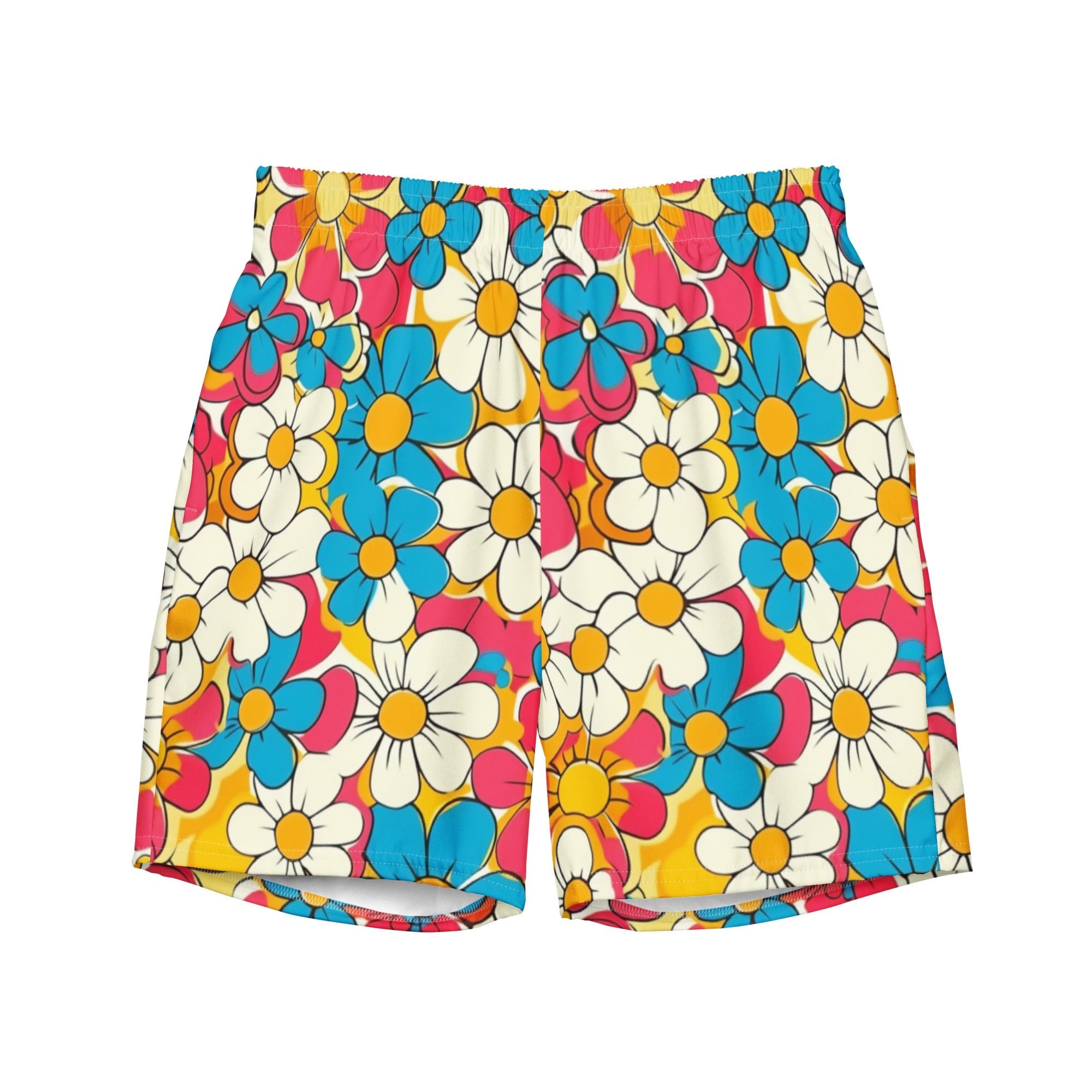 Baha Ranch Yeehaw Flower Child Retro Men's Swim Trunks Baha Ranch Western Wear