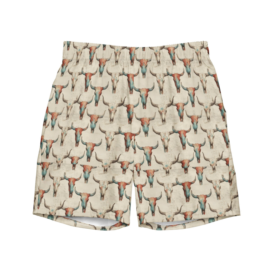 Baha Ranch Bullhead Skull Swim Trunks Baha Ranch Western Wear