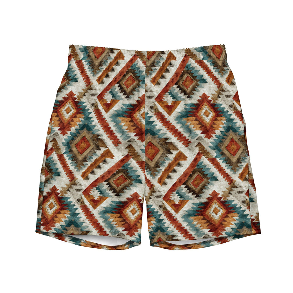 Baha Ranch Southwest Diamond Recycled Swim Trunks Baha Ranch Western Wear
