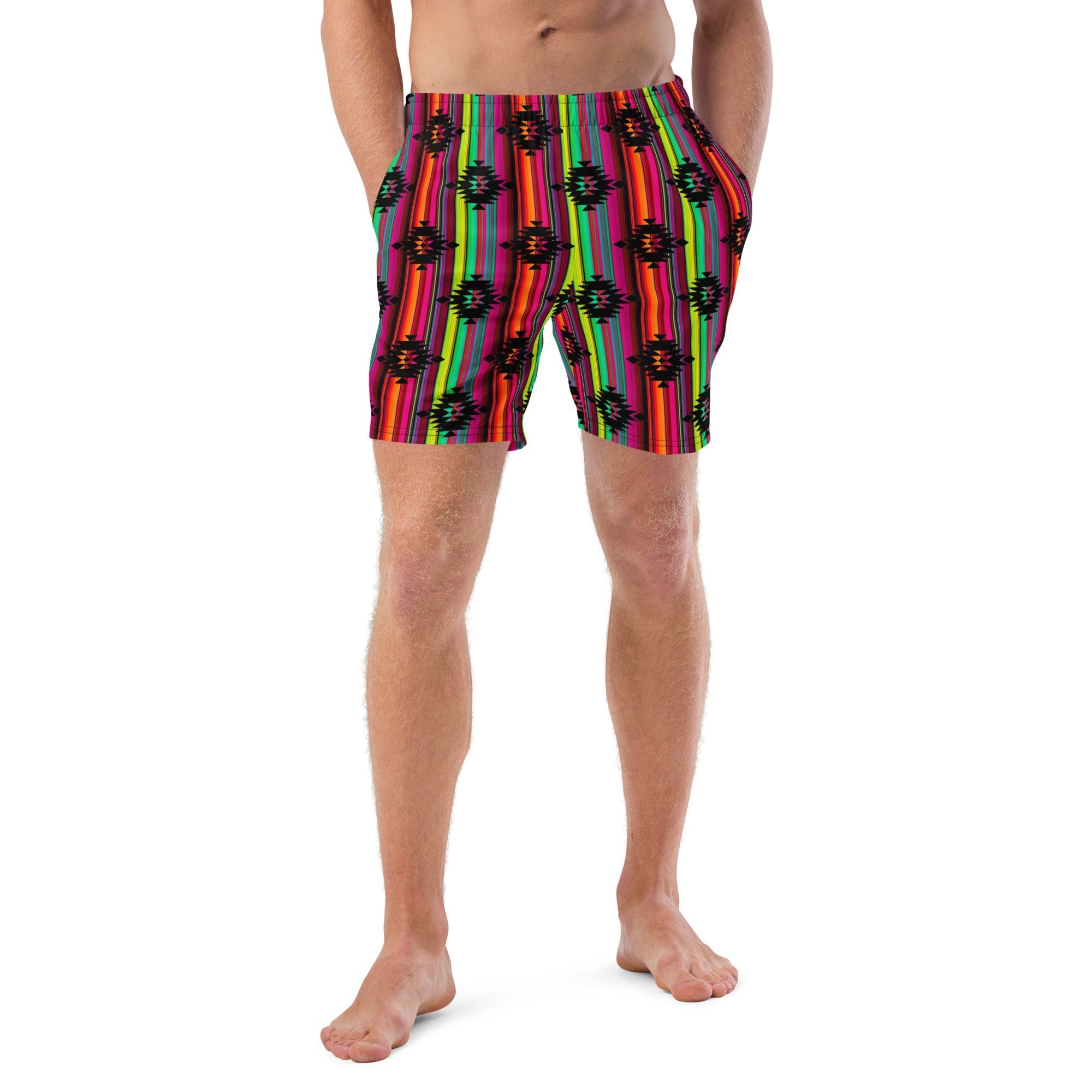 Baha Ranch Yeehaw Aztec Serape Swim Trunks Baha Ranch Western Wear