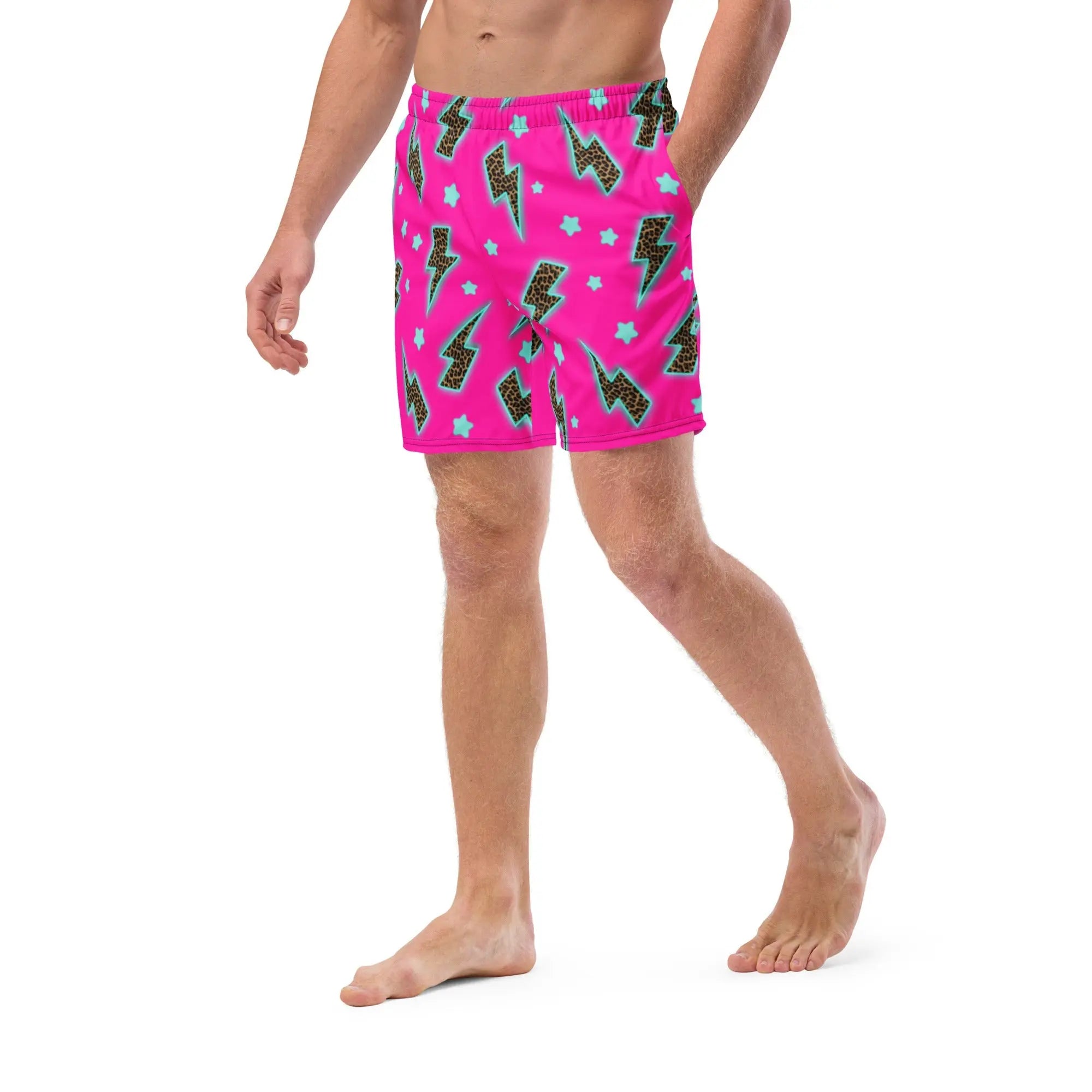 Baha Ranch Yeehaw Leopard Lightning Men's Swim Trunks Baha Ranch Western Wear