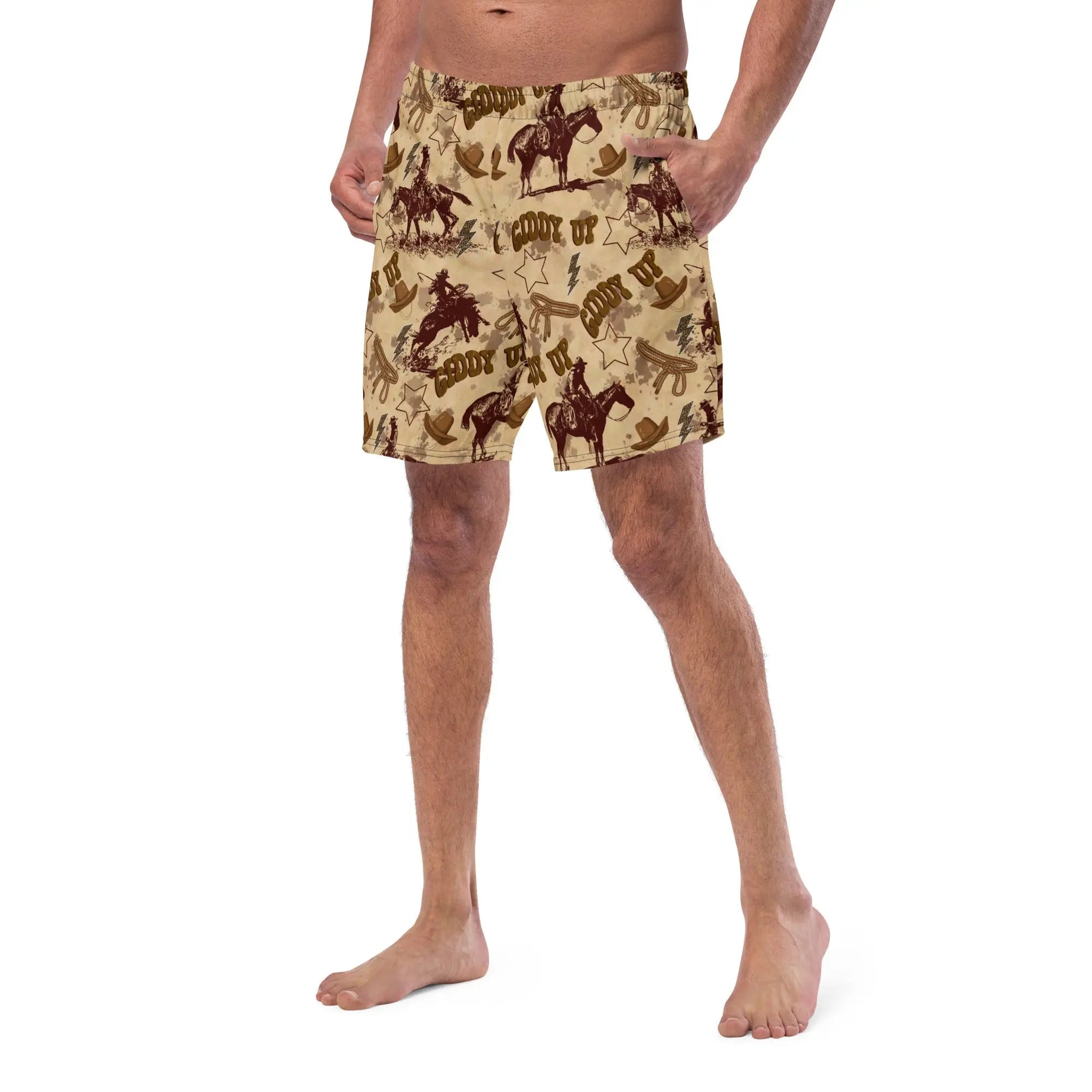 Baha Ranch Yeehaw Vintage Western Men's Swim Trunks Baha Ranch Western Wear
